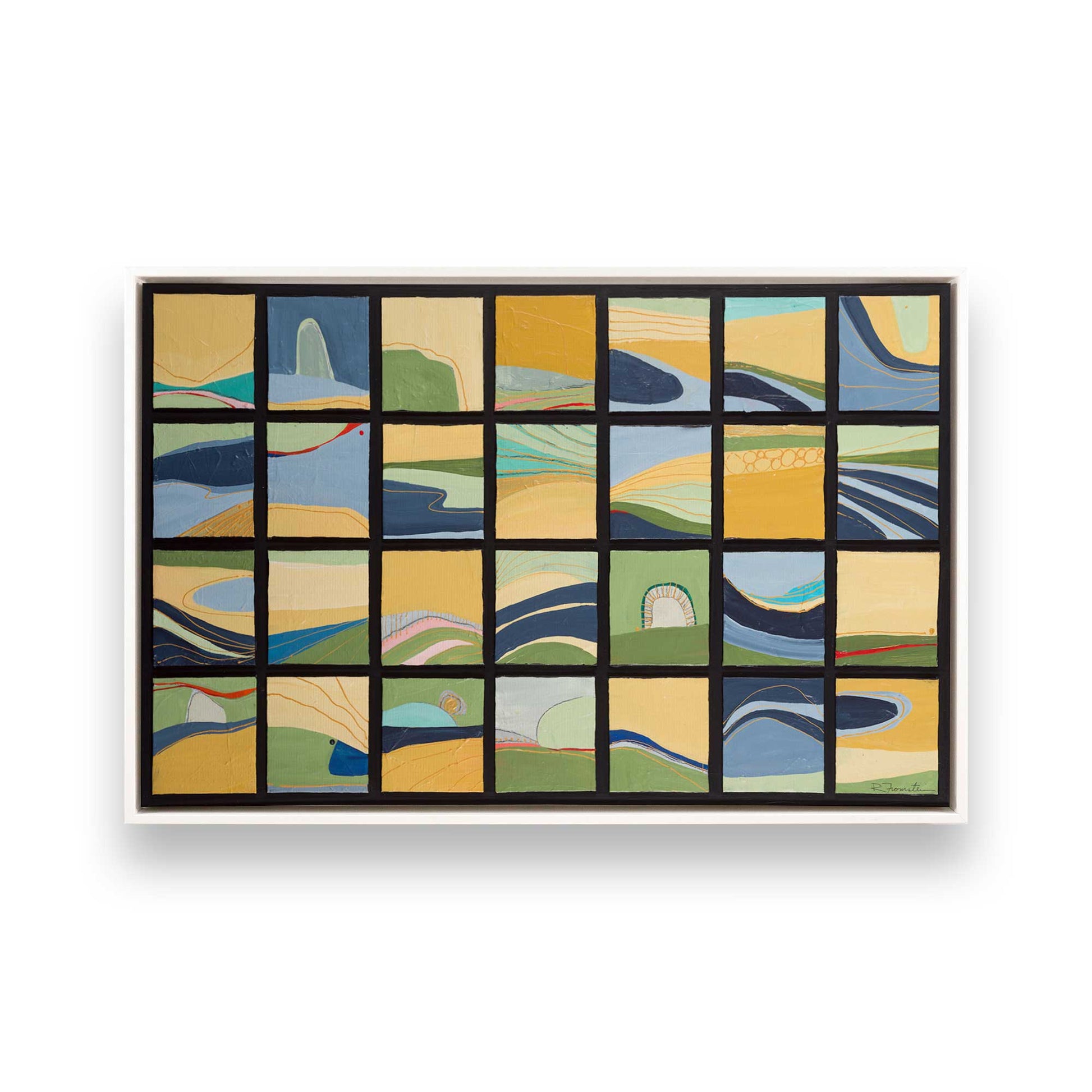 [Color:Opaque White], Picture of art in a White frame