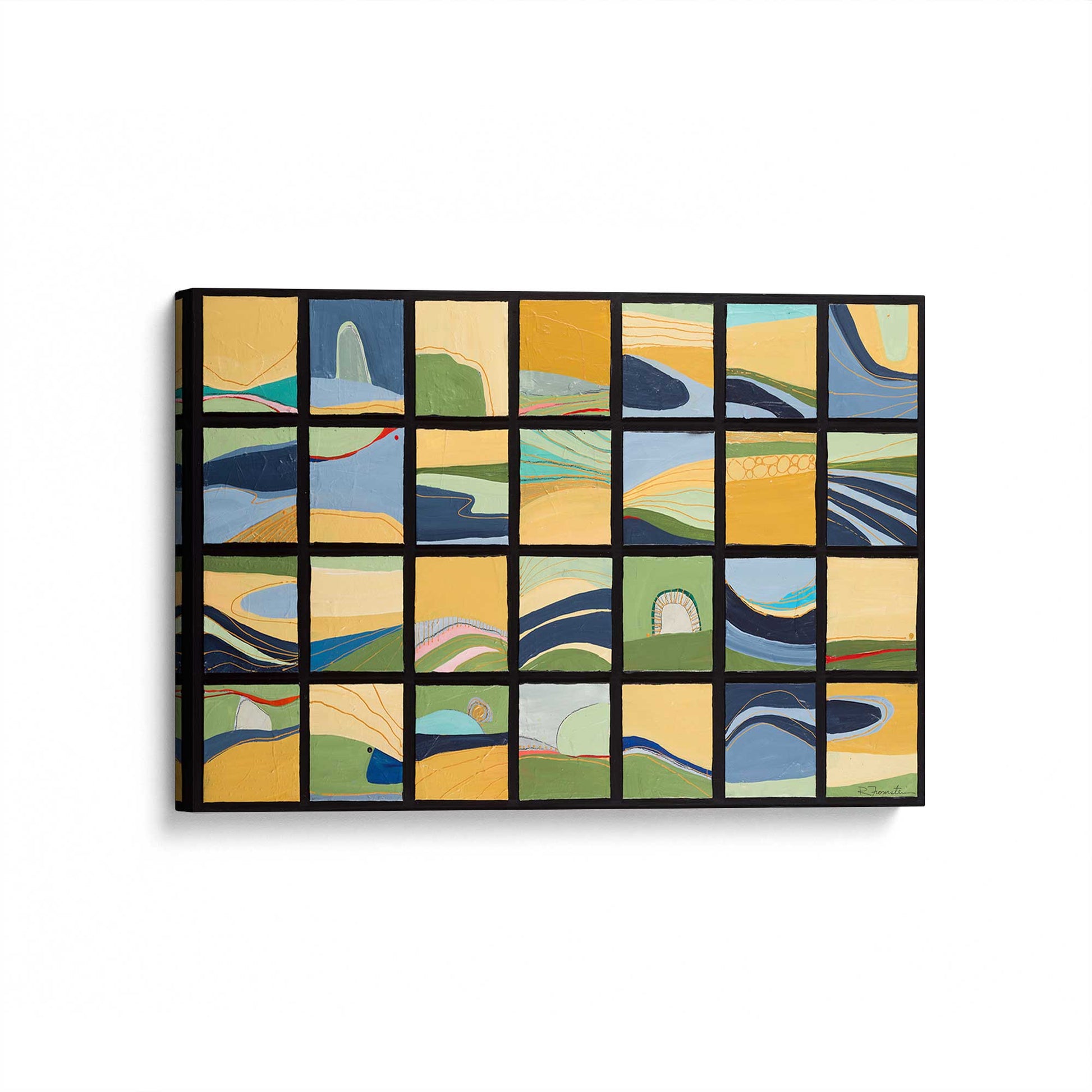 [Color:Stretched Canvas], Picture of art at an angle