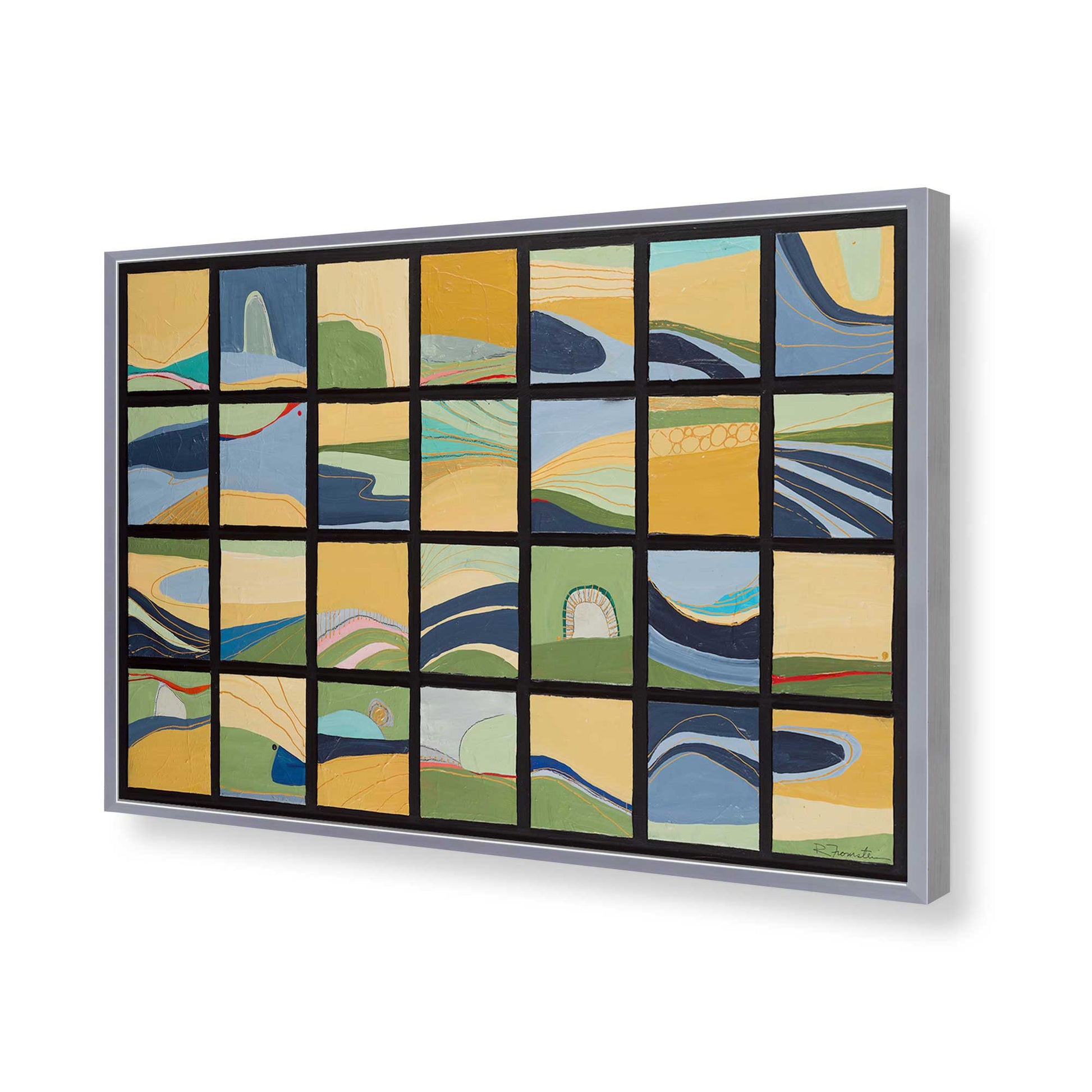 [Color:Polished Chrome], Picture of art in a Polished Chrome frame of the corner