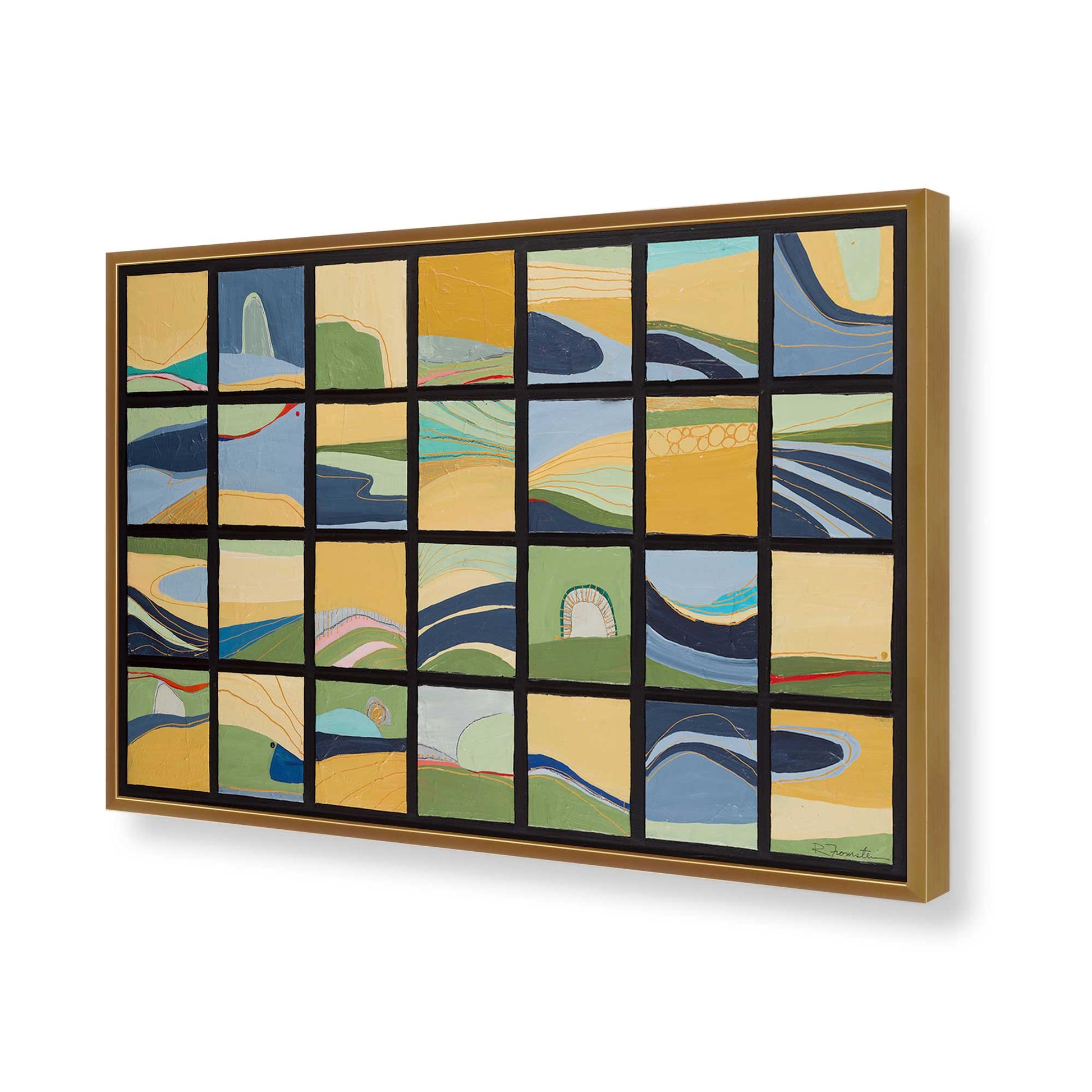 [Color:Polished Gold], Picture of art in a Polished Gold frame of the corner