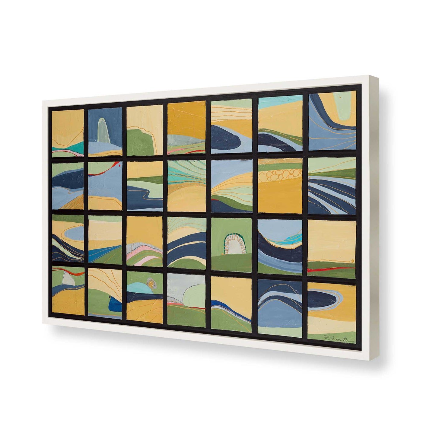[Color:Opaque White], Picture of art in a Opaque White frame of the corner