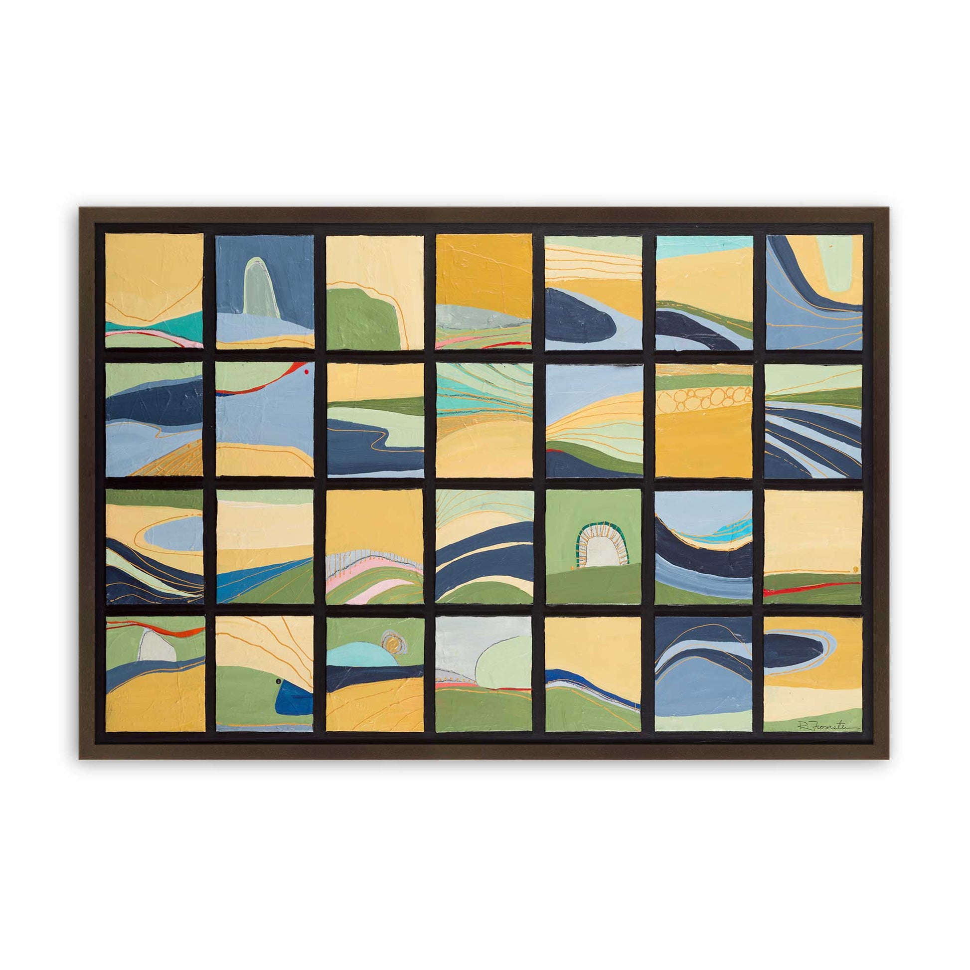 [Color:Brown], Picture of art in a Brown frame