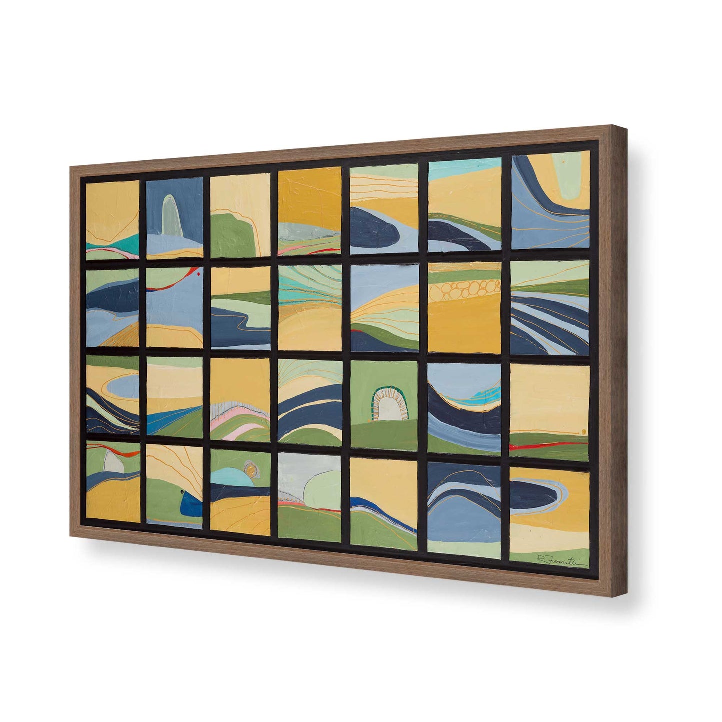 [Color:Walnut], Picture of art in a Walnut frame of the corner