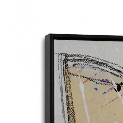 [Color:Satin Black], Picture of art in a Satin Black frame at an angle
