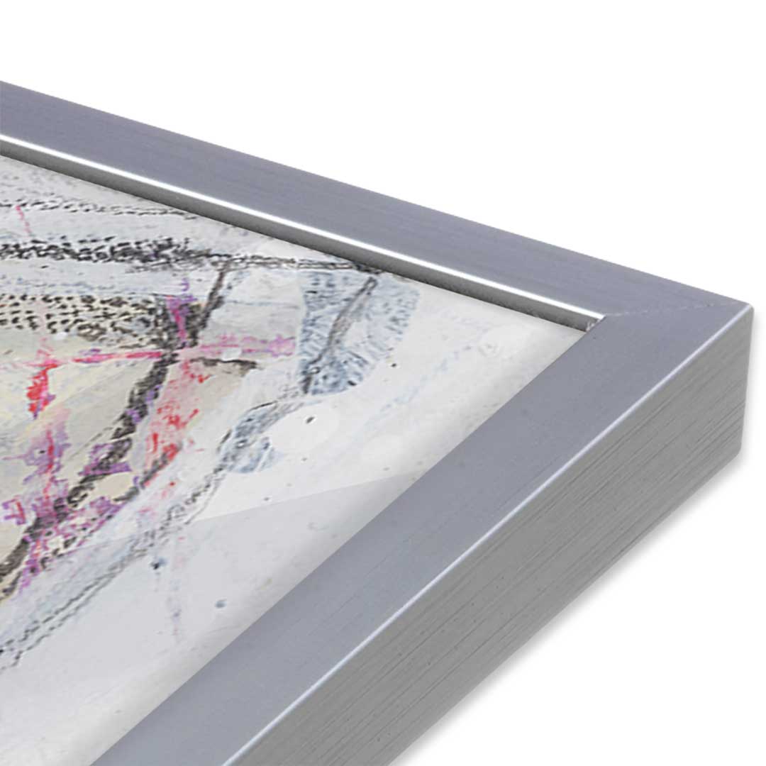 [Color:Polished Chrome], Picture of art in a Polished Chrome frame at an angle