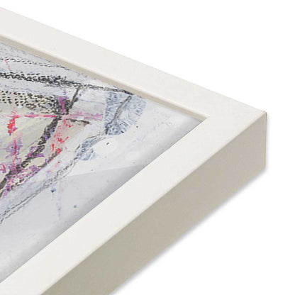[Color:Opaque White], Picture of art in a Opaque White frame at an angle