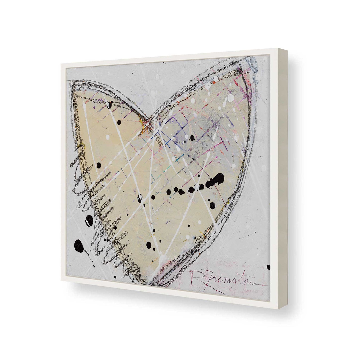[Color:Opaque White], Picture of art in a Opaque White frame of the corner