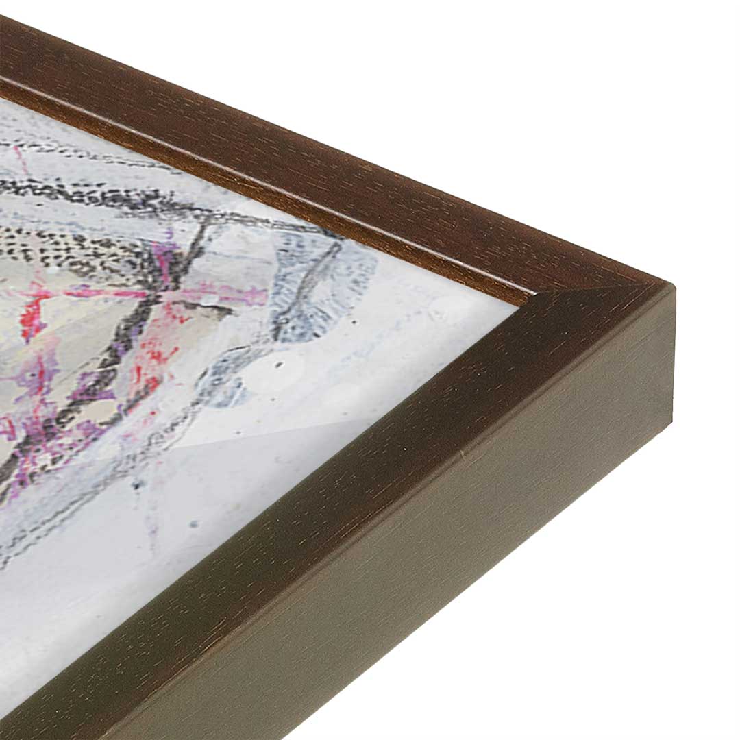 [Color:Espresso], Picture of art in a Espresso frame at an angle