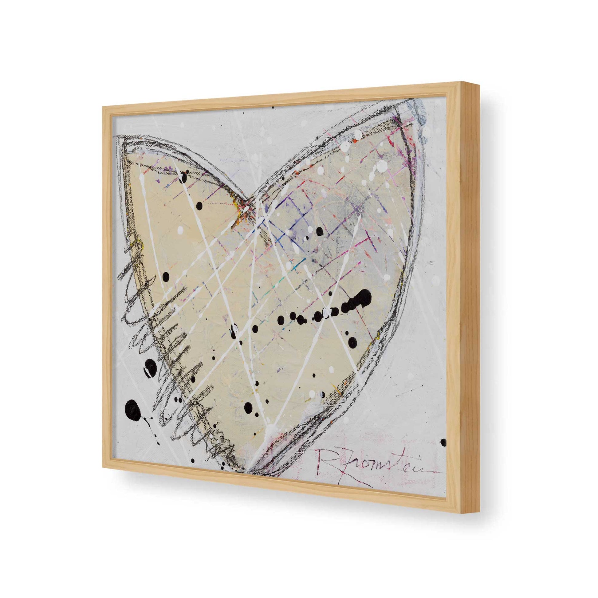 [Color:American Maple], Picture of art in a American Maple frame of the corner