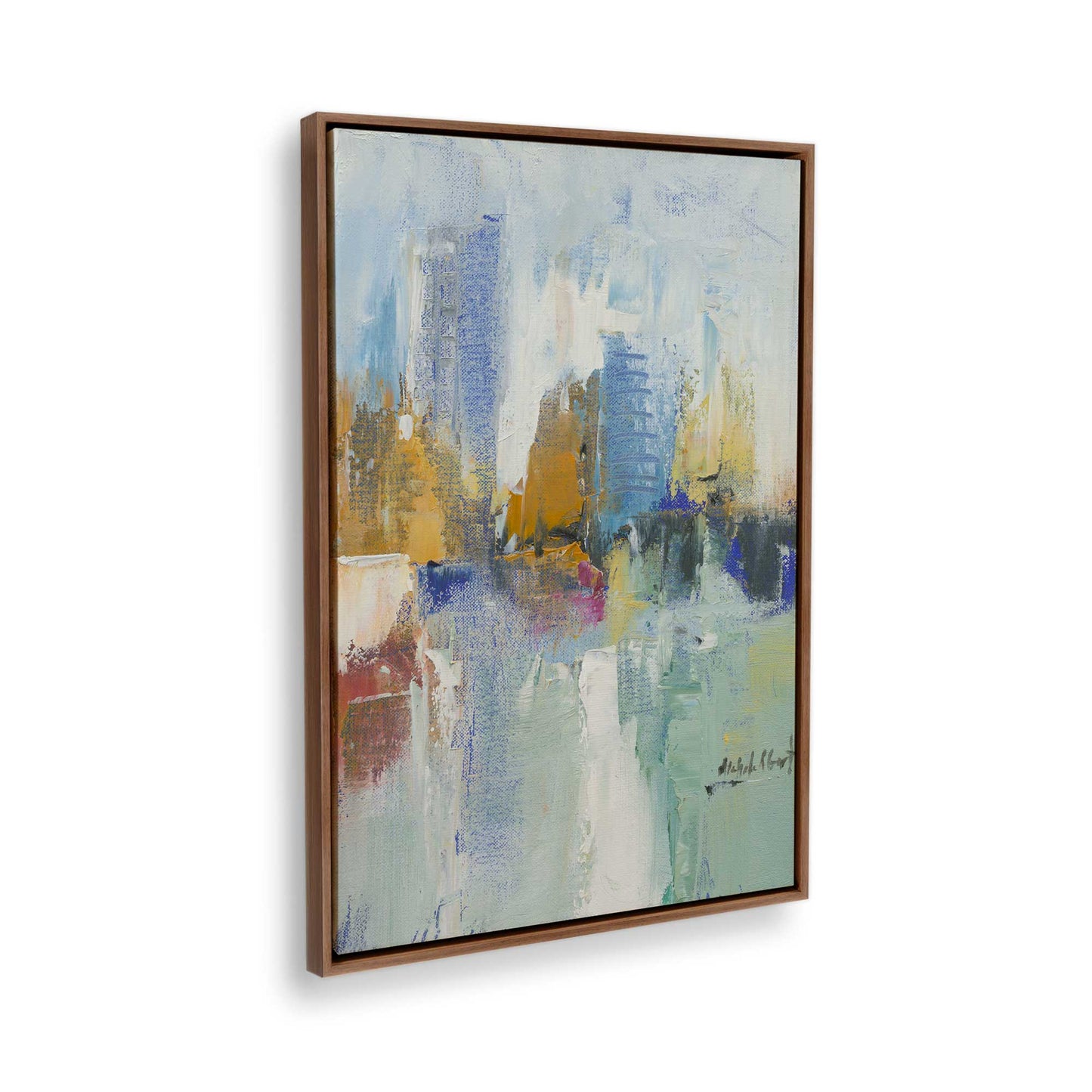[Color:Walnut], Picture of the corner of the art