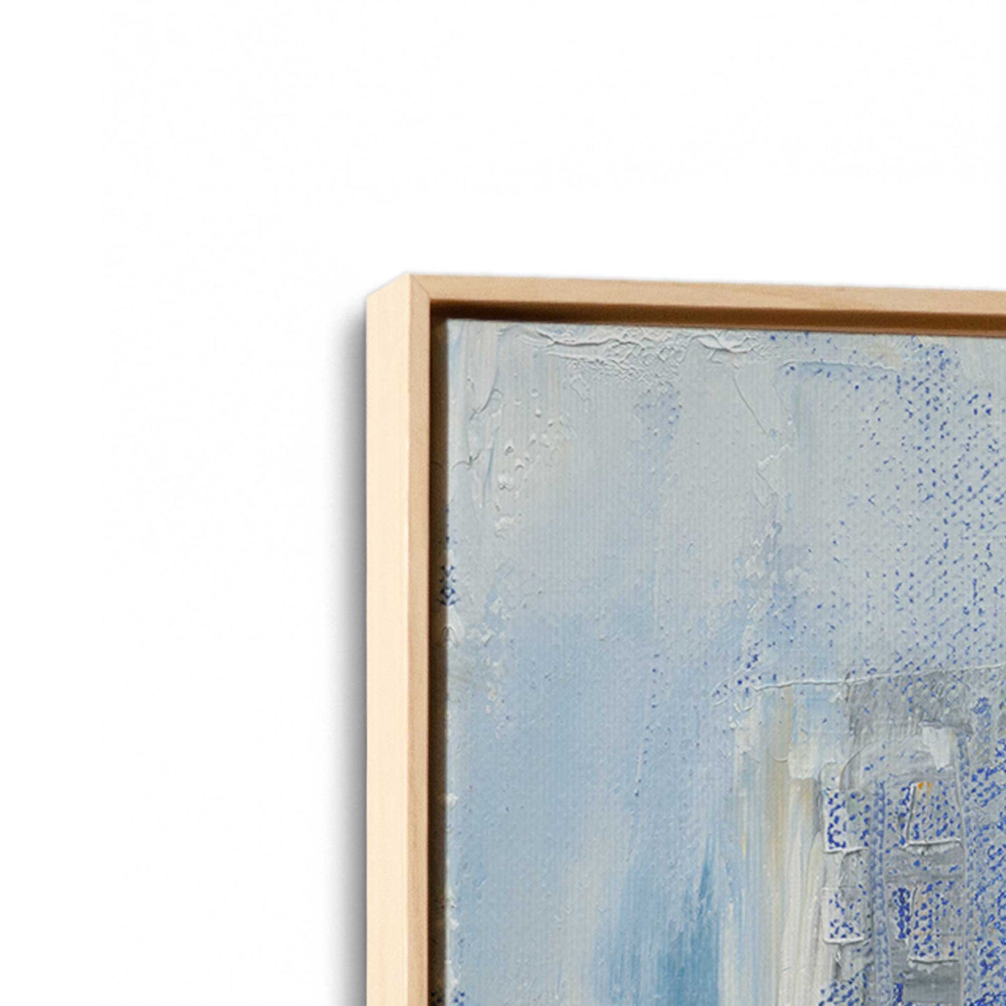 [Color:American Maple], Picture of art in a American Maple frame at an angle