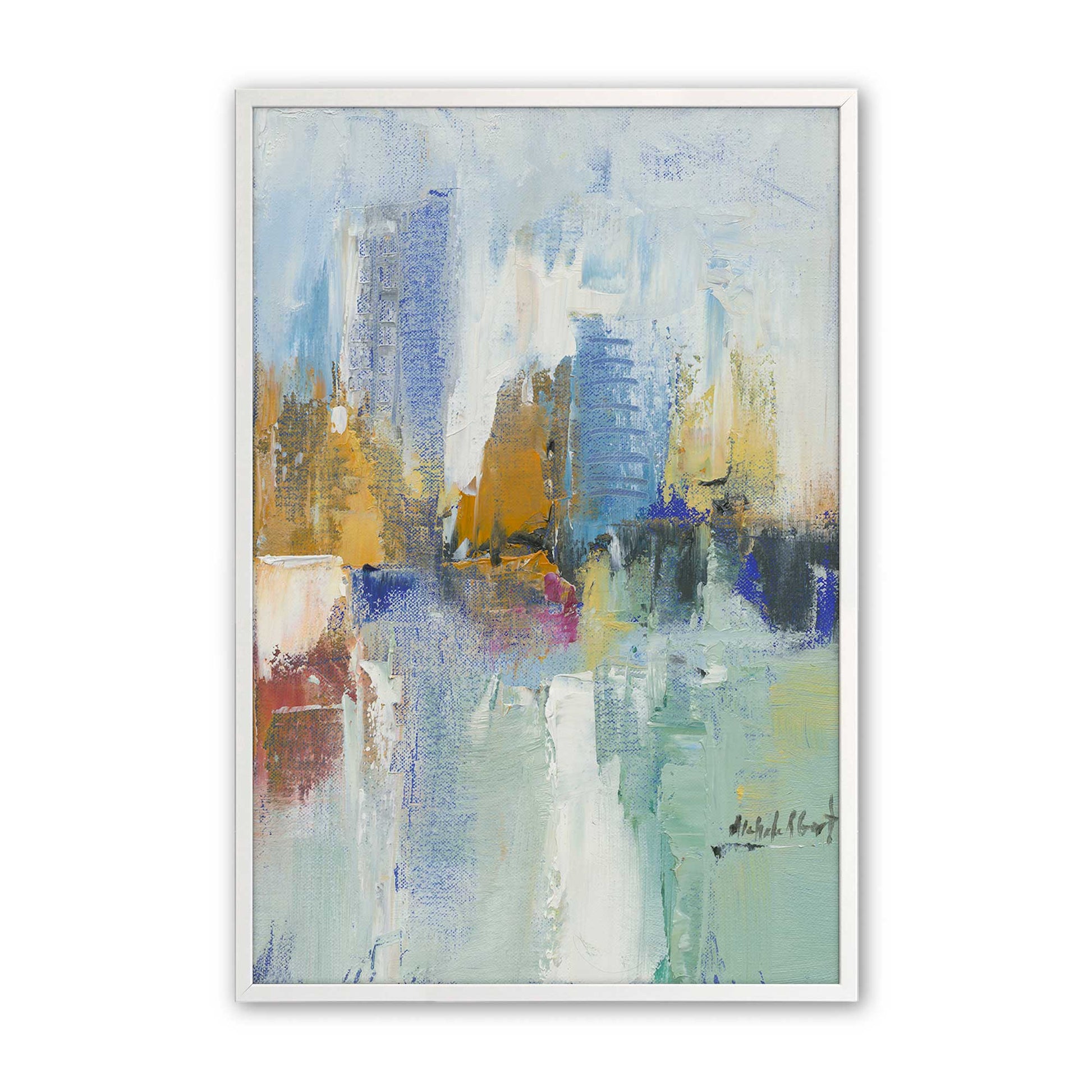 [Color:Opaque White], Picture of art in a Opaque White frame