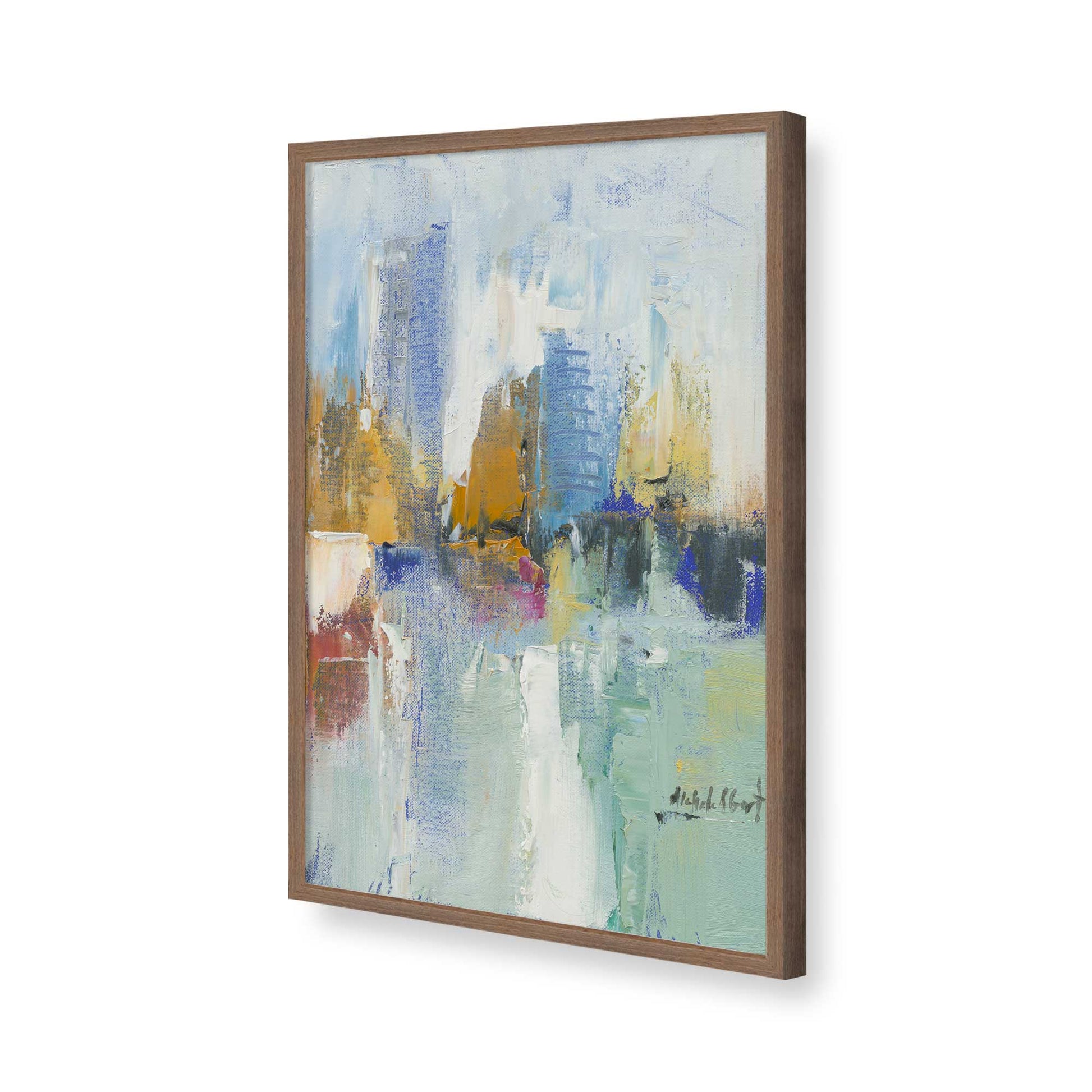[Color:Walnut], Picture of art in a Walnut frame of the corner