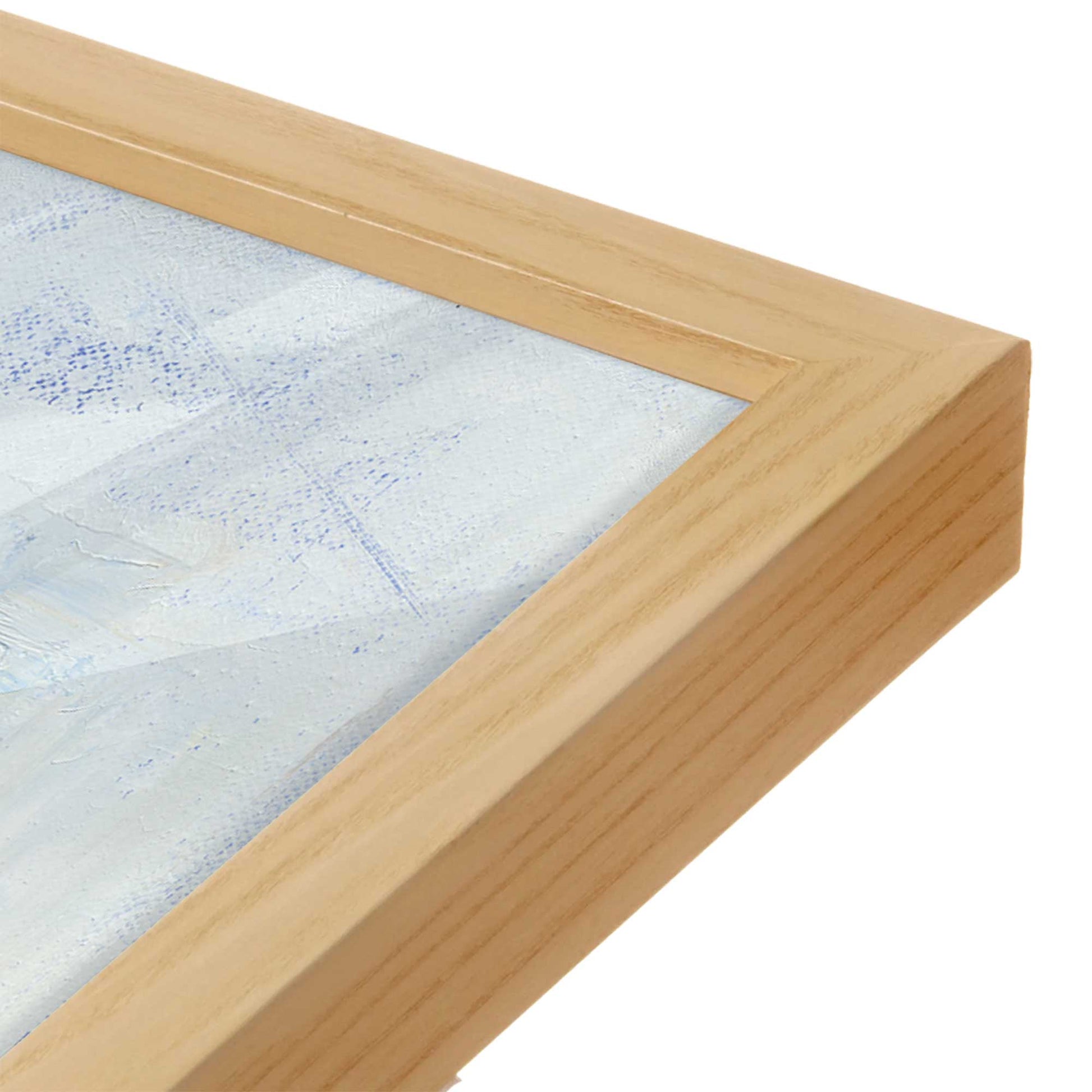 [Color:American Maple], Picture of art in a American Maple frame at an angle