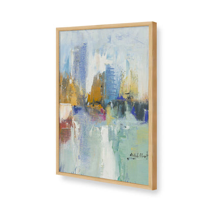 [Color:American Maple], Picture of art in a American Maple frame of the corner