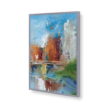 [Color:Polished Chrome], Picture of art in a Polished Chrome frame of the corner