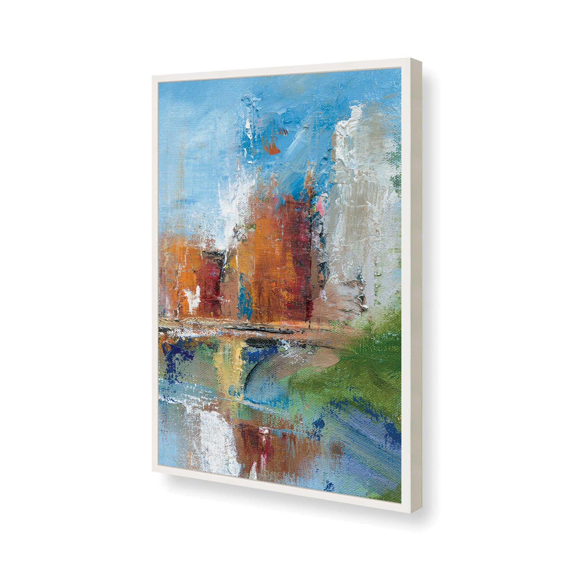[Color:Opaque White], Picture of art in a Opaque White frame of the corner