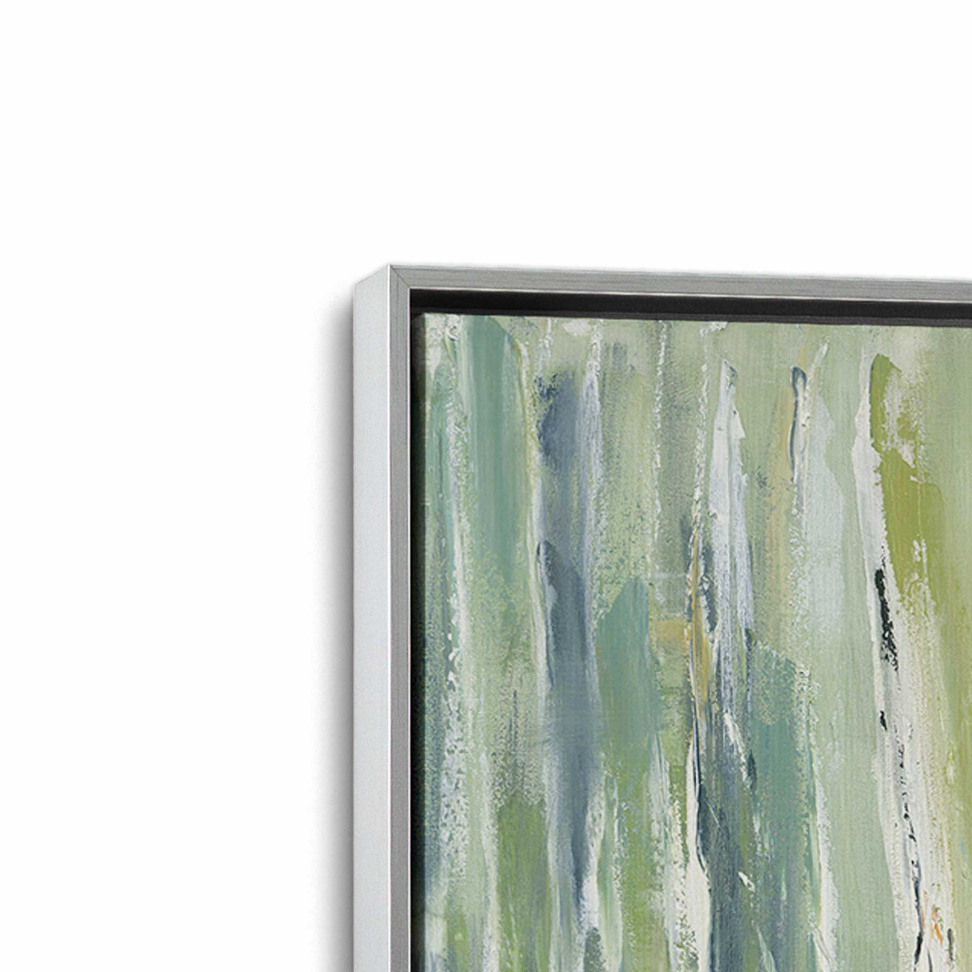 [Color:Polished Chrome], Picture of art in a Polished Chrome frame at an angle