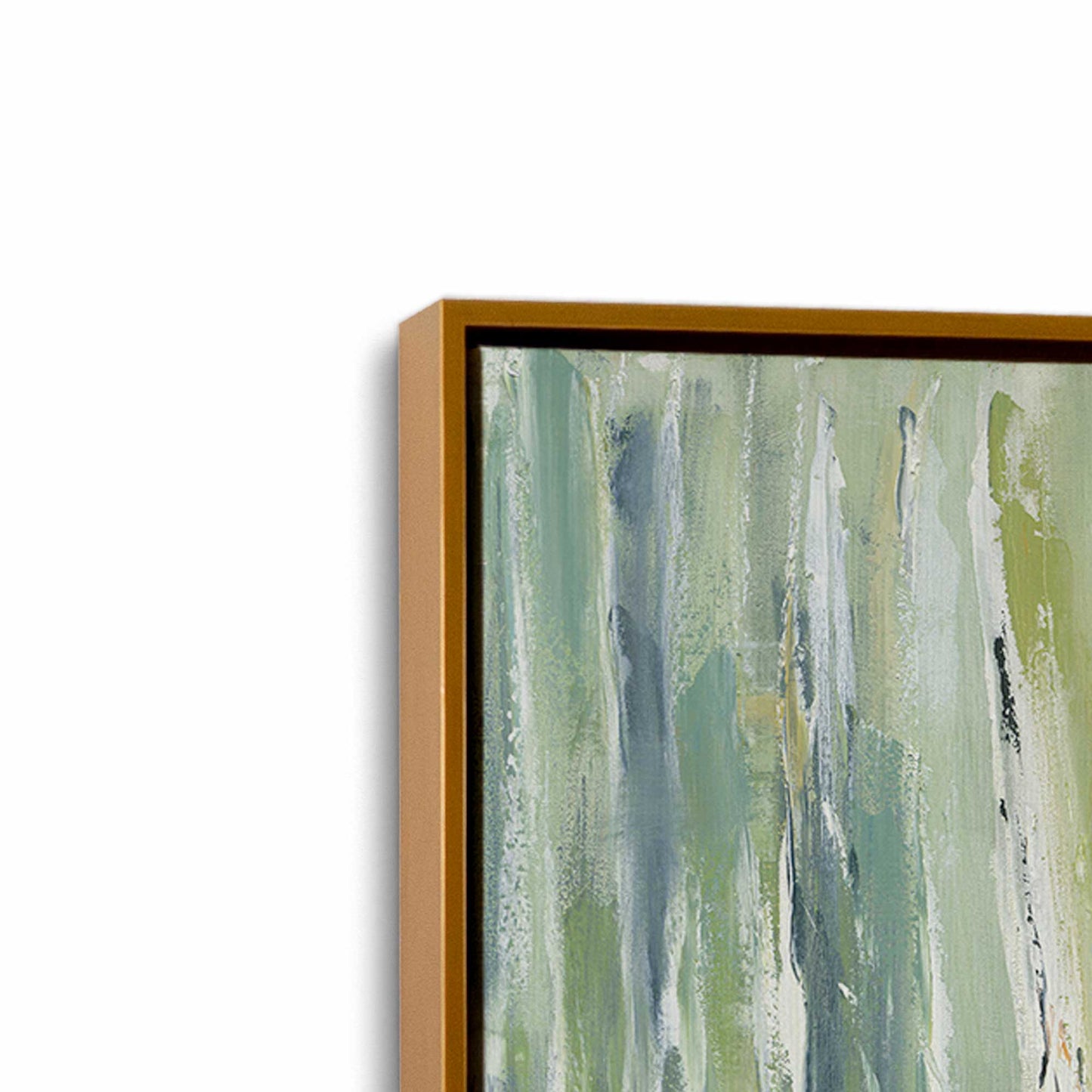 [Color:Polished Gold], Picture of art in a Polished Gold frame at an angle