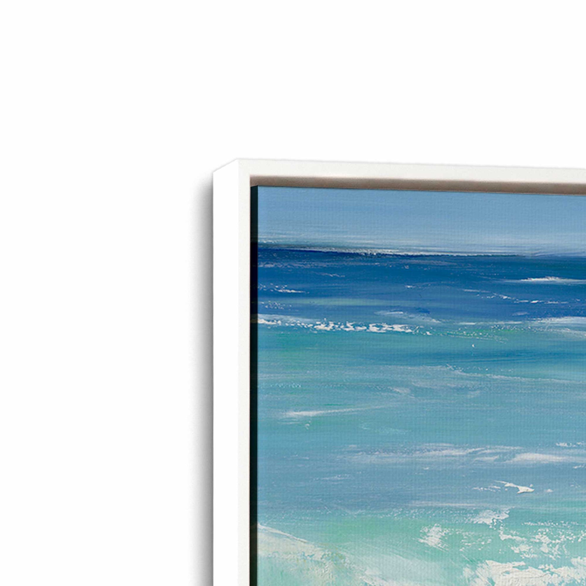 [Color:Opaque White], Picture of art in a White frame at an angle