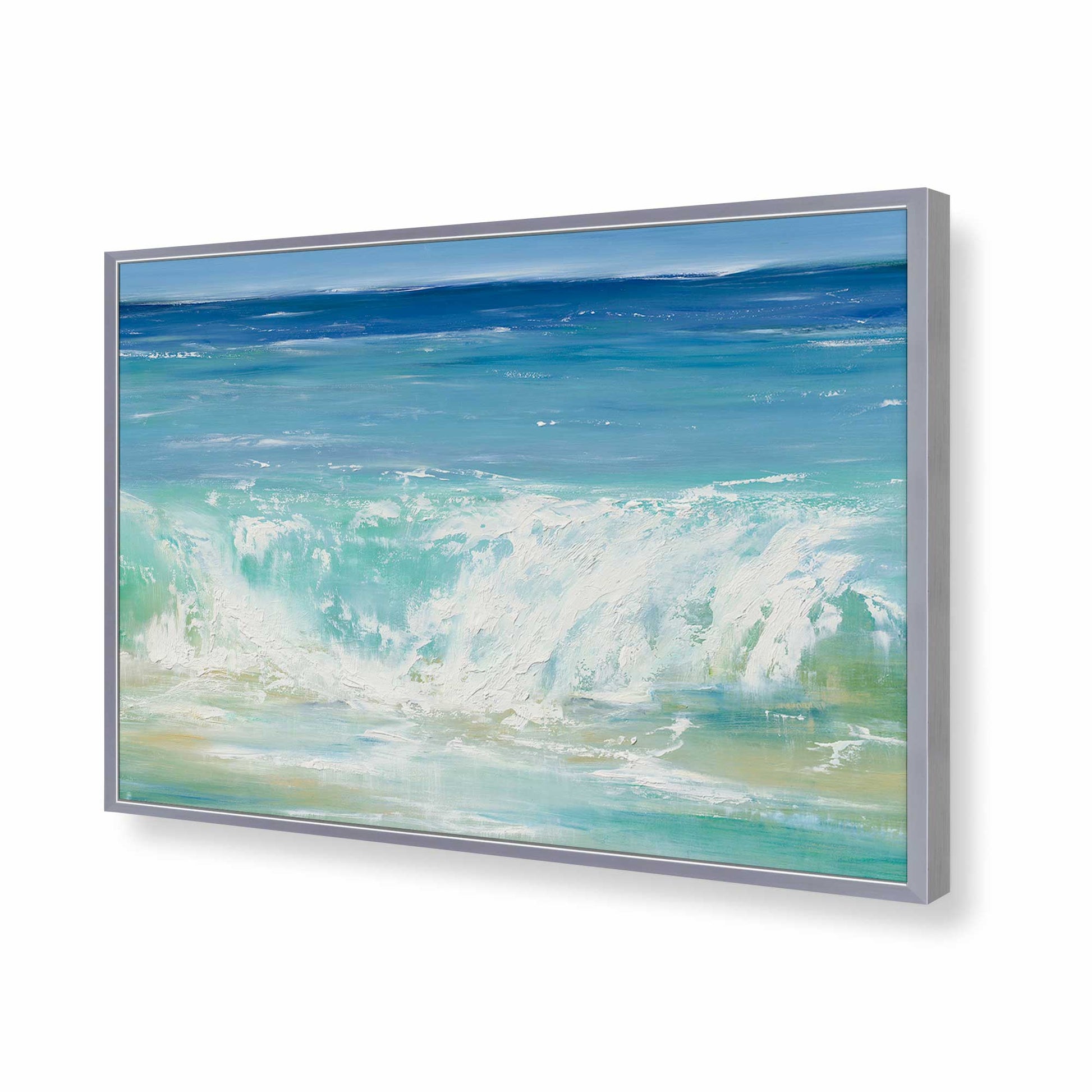 [Color:Polished Chrome], Picture of art in a Polished Chrome frame of the corner
