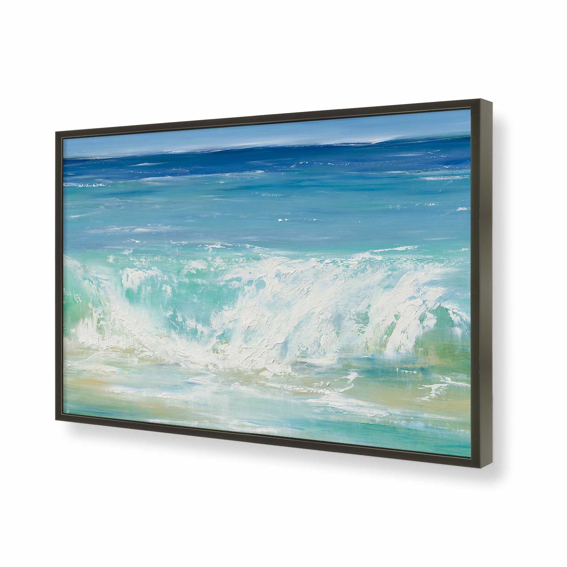 [Color:Satin Black], Picture of art in a Satin Black frame of the corner