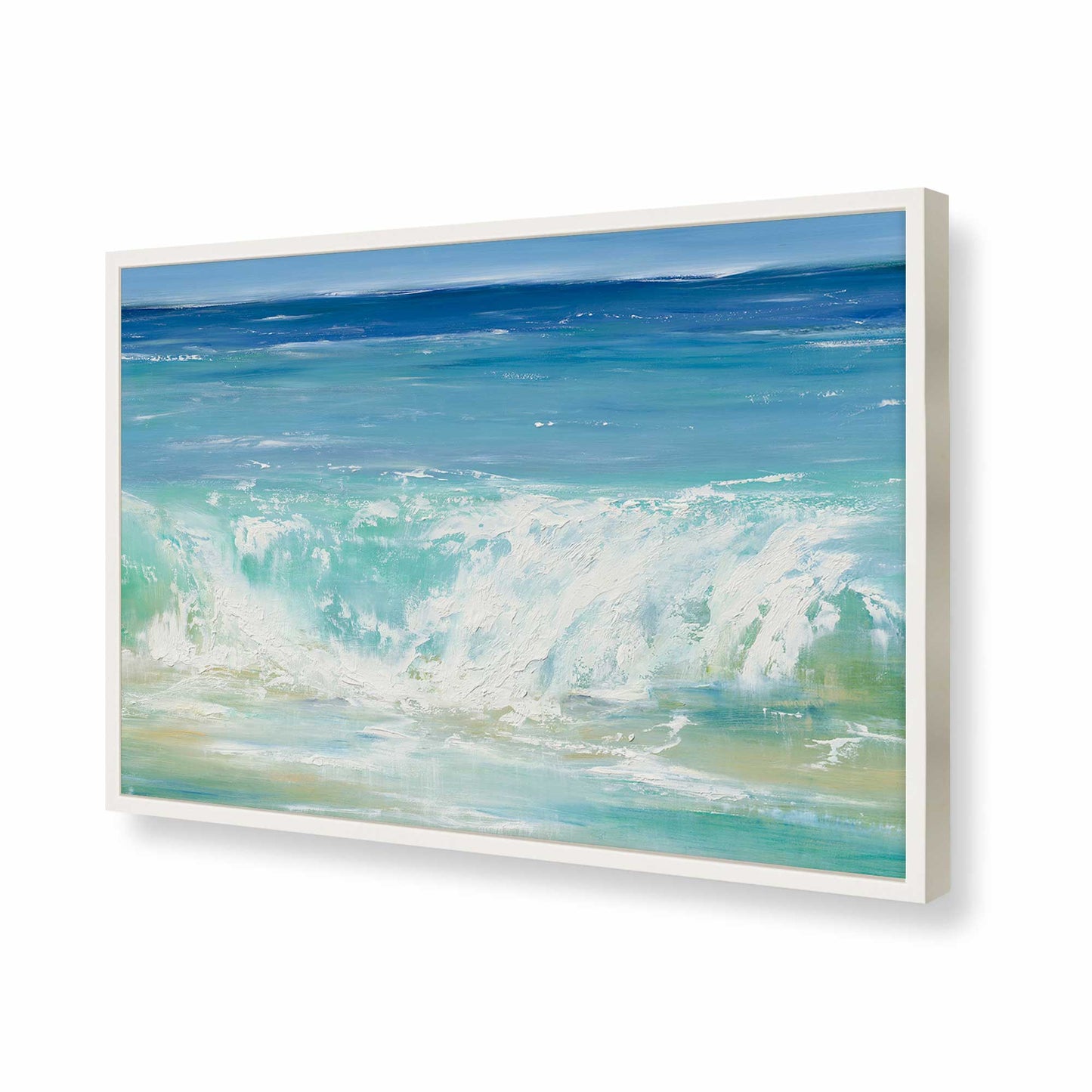 [Color:Opaque White], Picture of art in a Opaque White frame of the corner