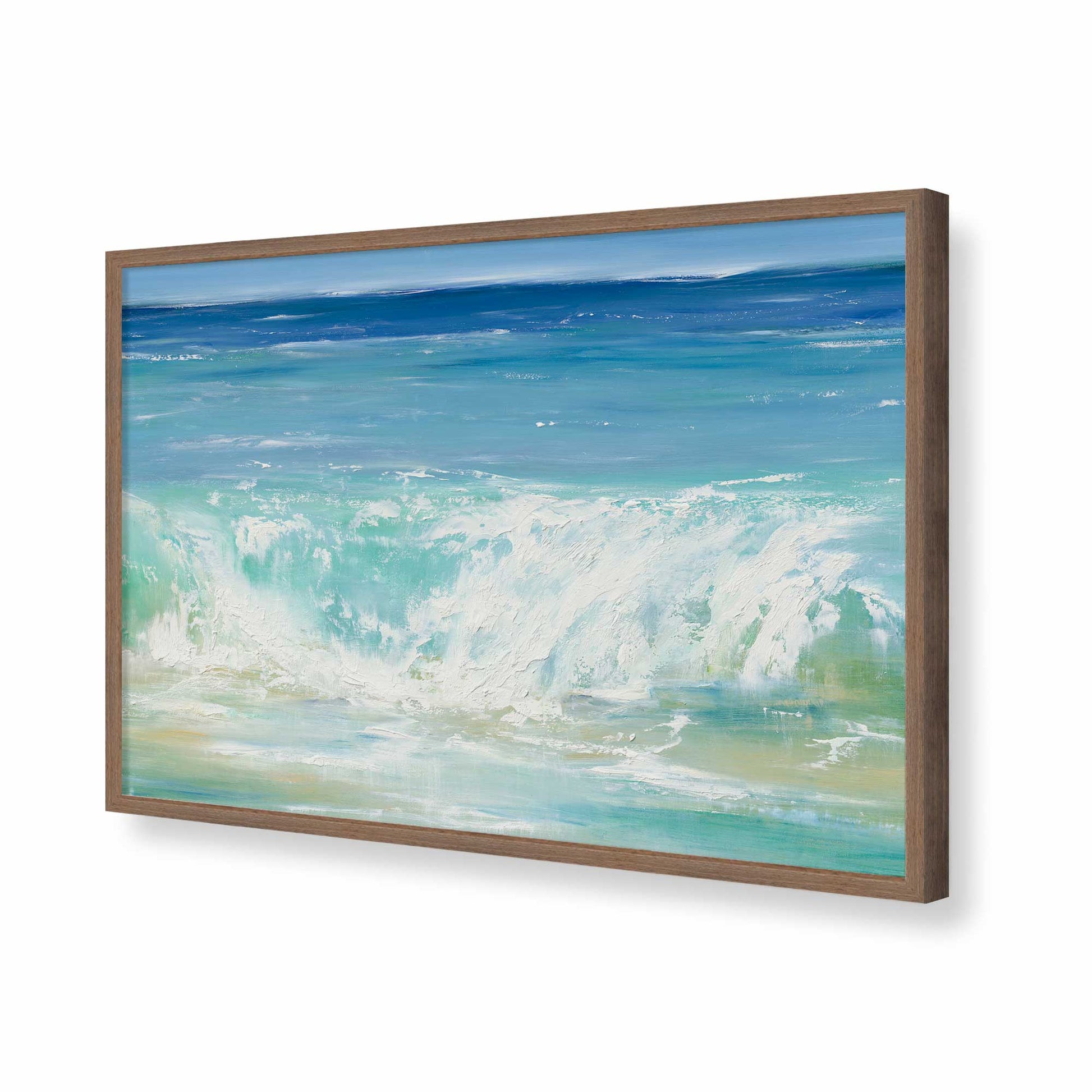 [Color:Walnut], Picture of art in a Walnut frame of the corner
