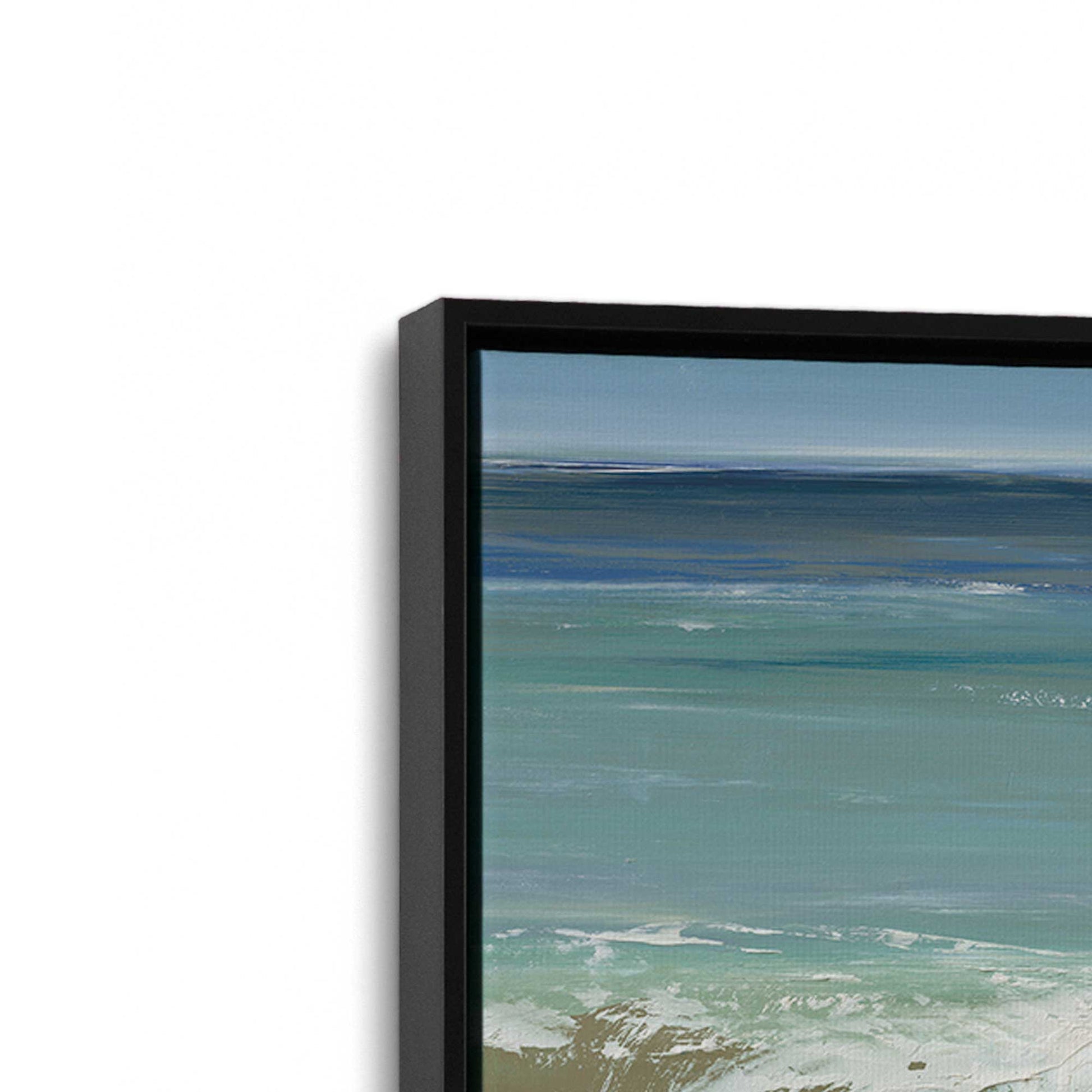 [Color:Satin Black], Picture of art in a Satin Black frame at an angle