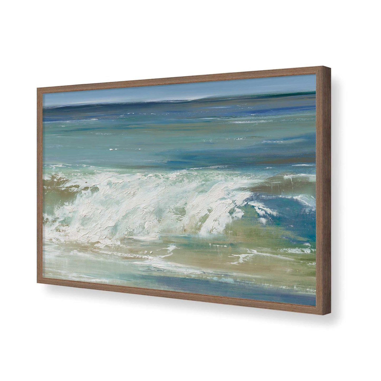 [Color:Walnut], Picture of art in a Walnut frame of the corner