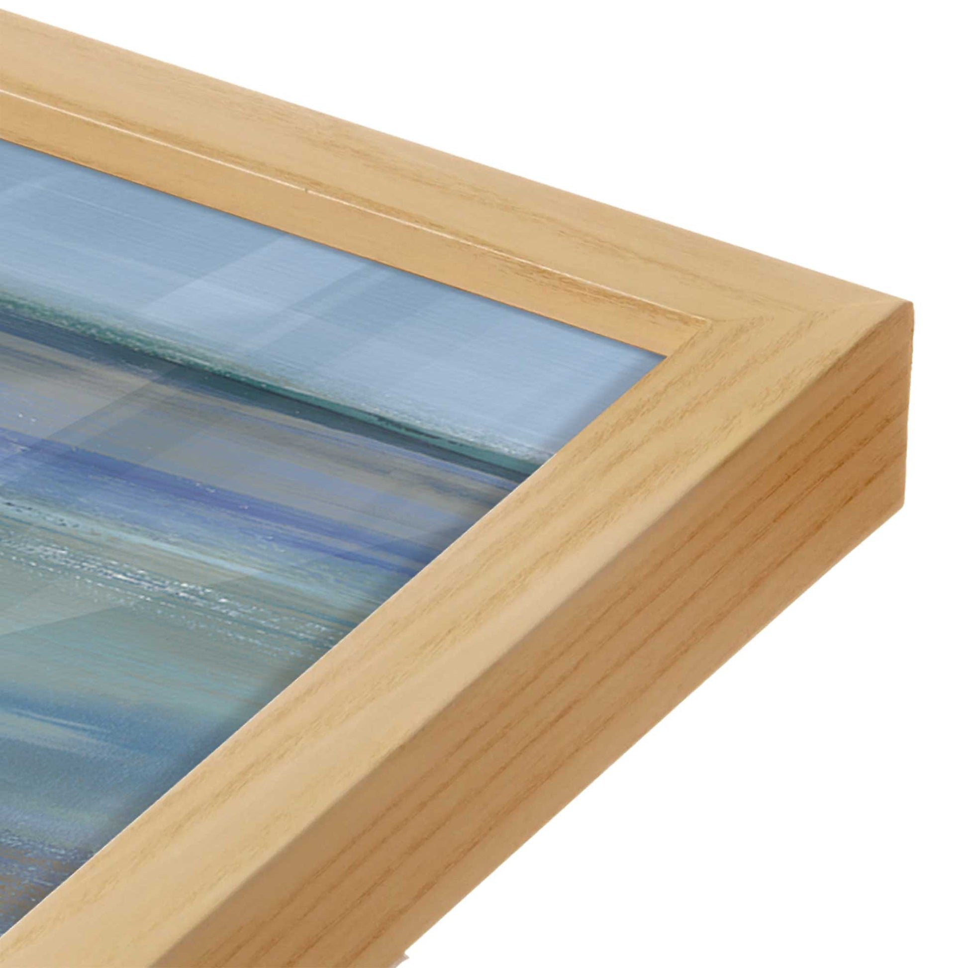 [Color:American Maple], Picture of art in a American Maple frame at an angle