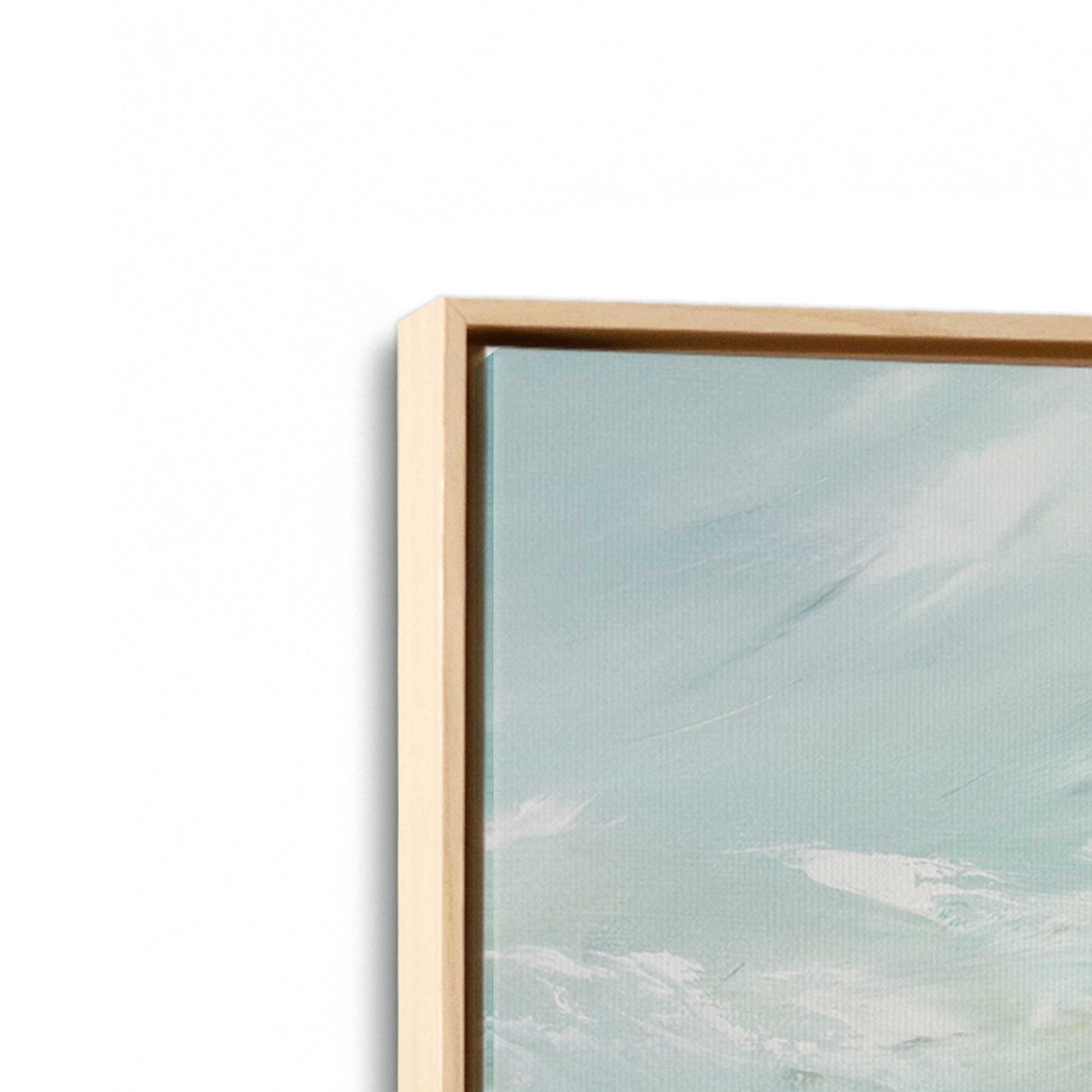 [Color:American Maple], Picture of art in a American Maple frame at an angle