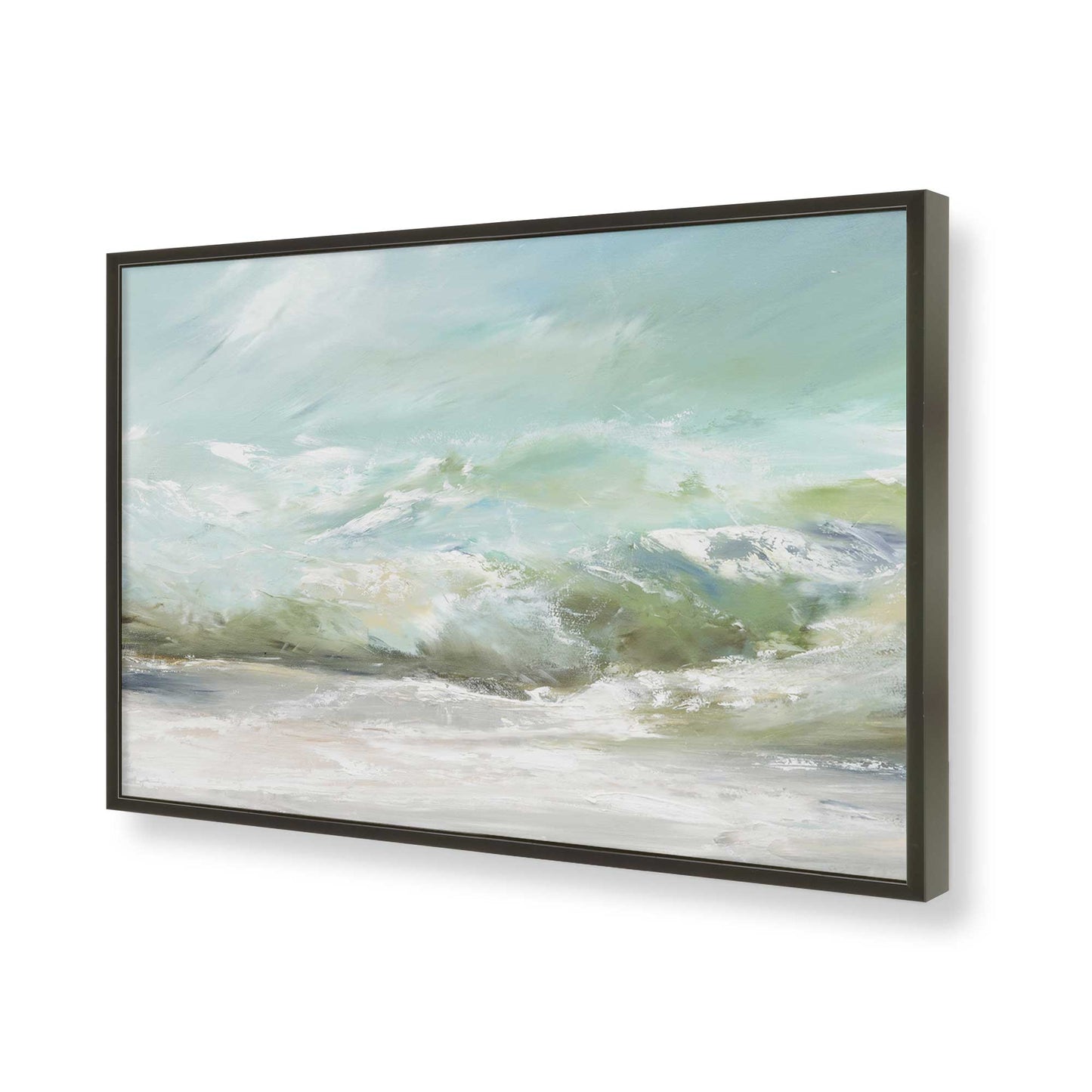 [Color:Satin Black], Picture of art in a Satin Black frame of the corner