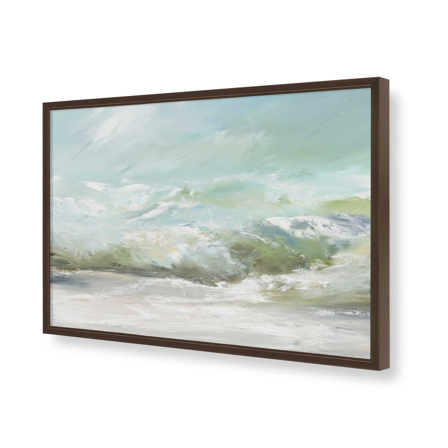 [Color:Brown], Picture of art in a Brown frame of the corner