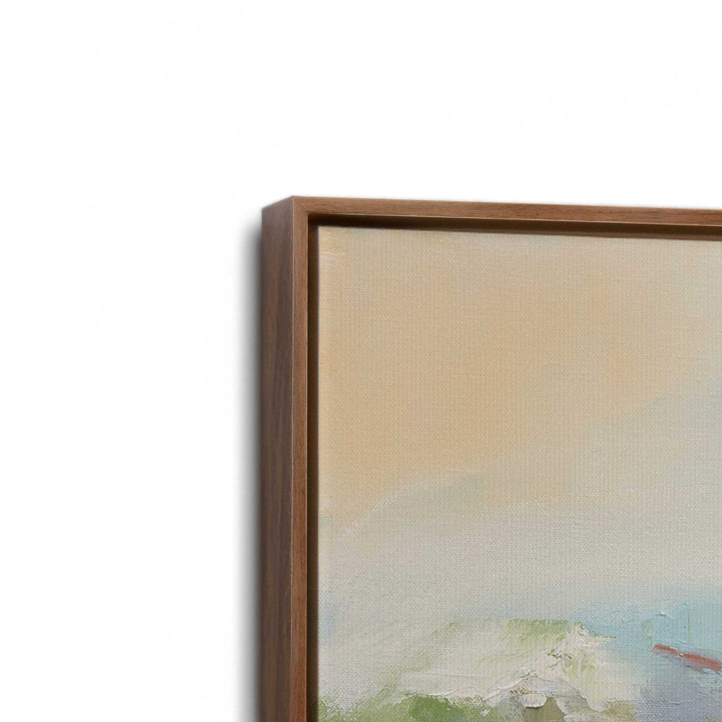 [Color:Walnut], Picture of art in a Walnut frame at an angle