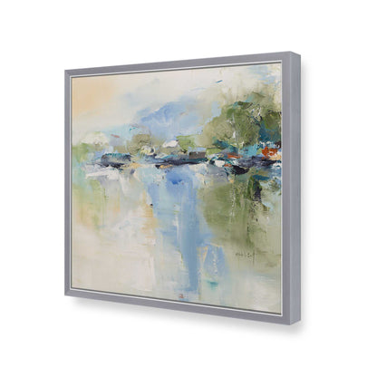 [Color:Polished Chrome], Picture of art in a Polished Chrome frame of the corner