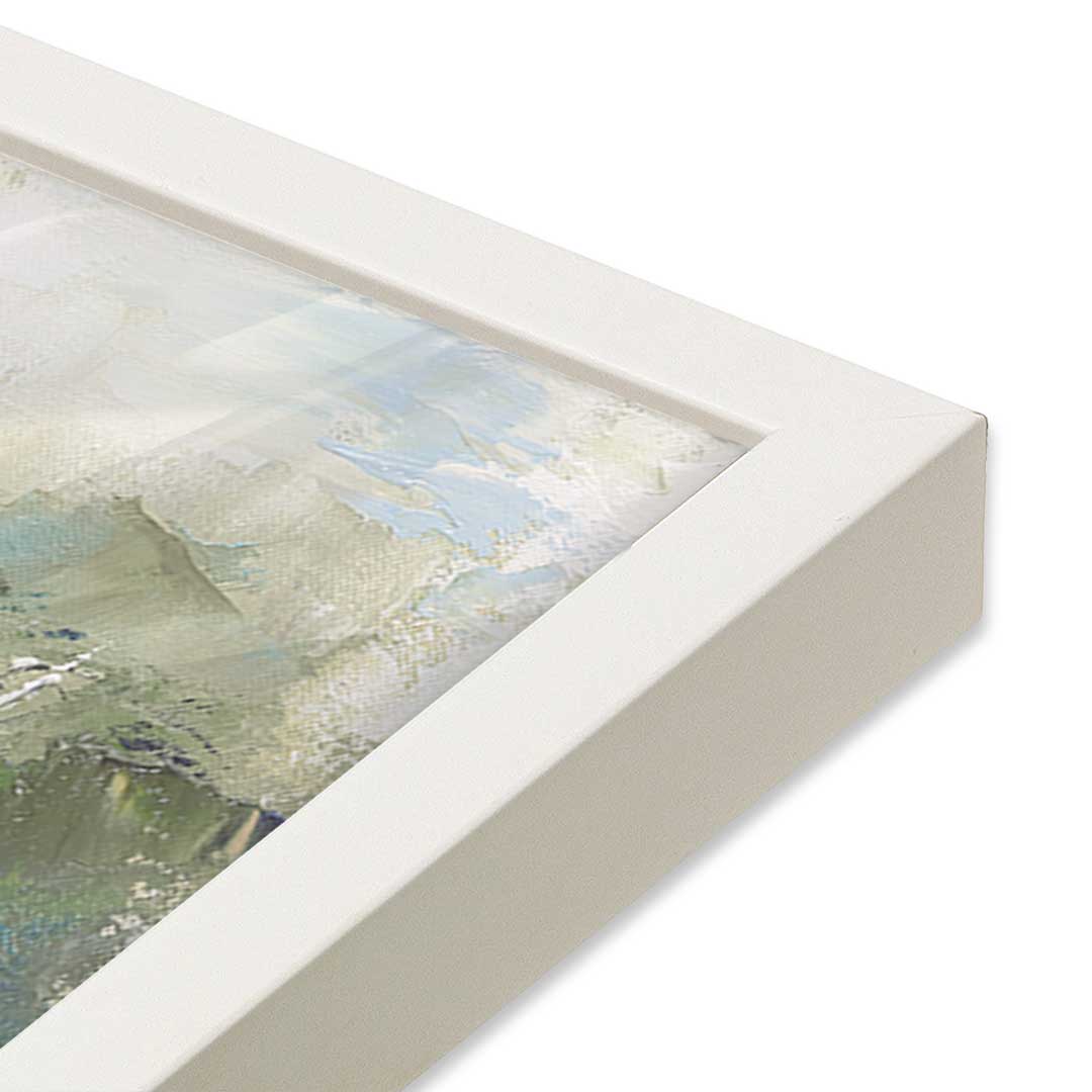[Color:Opaque White], Picture of art in a Opaque White frame at an angle