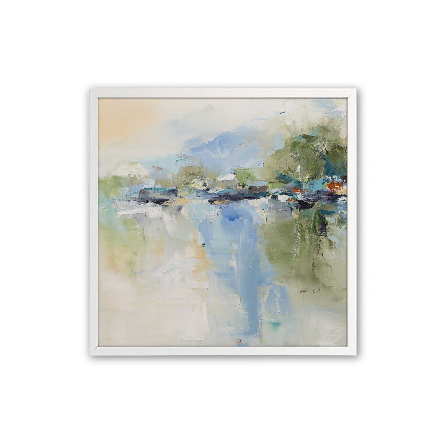 [Color:Opaque White], Picture of art in a Opaque White frame