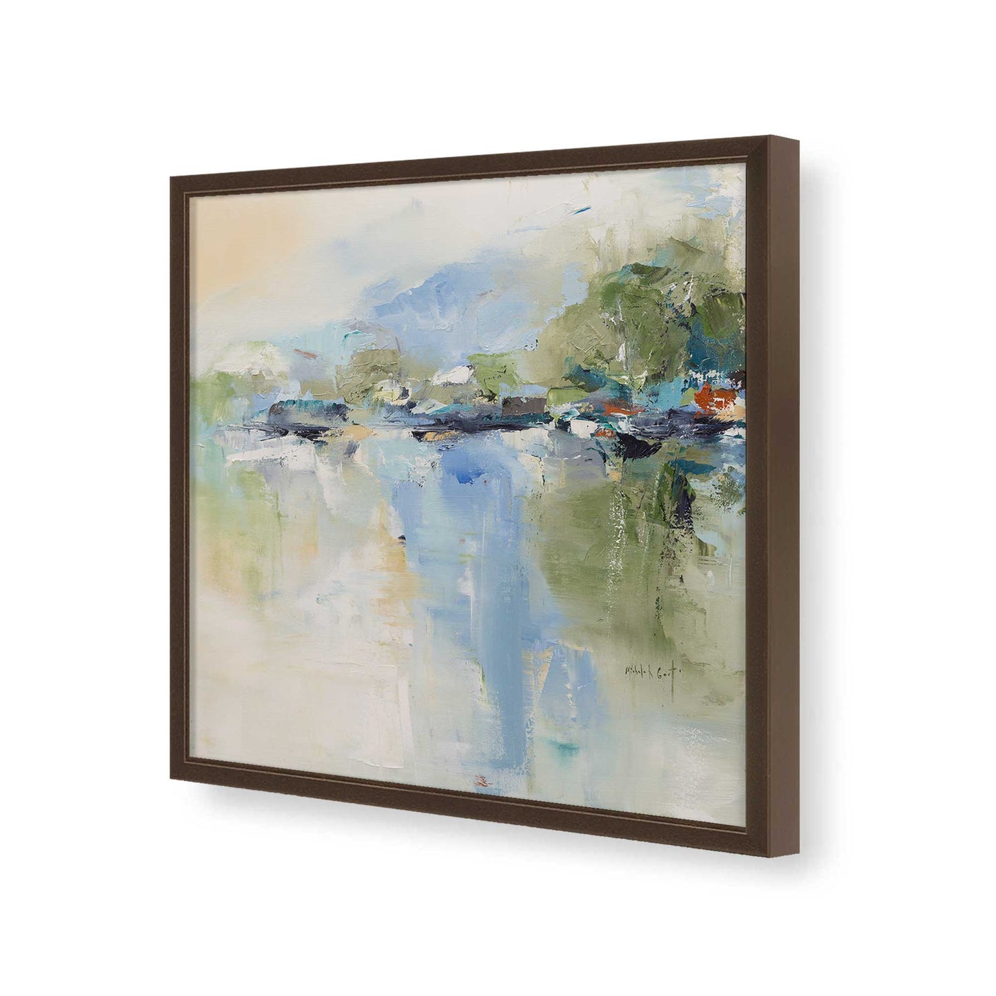 [Color:Espresso], Picture of art in a Espresso frame of the corner