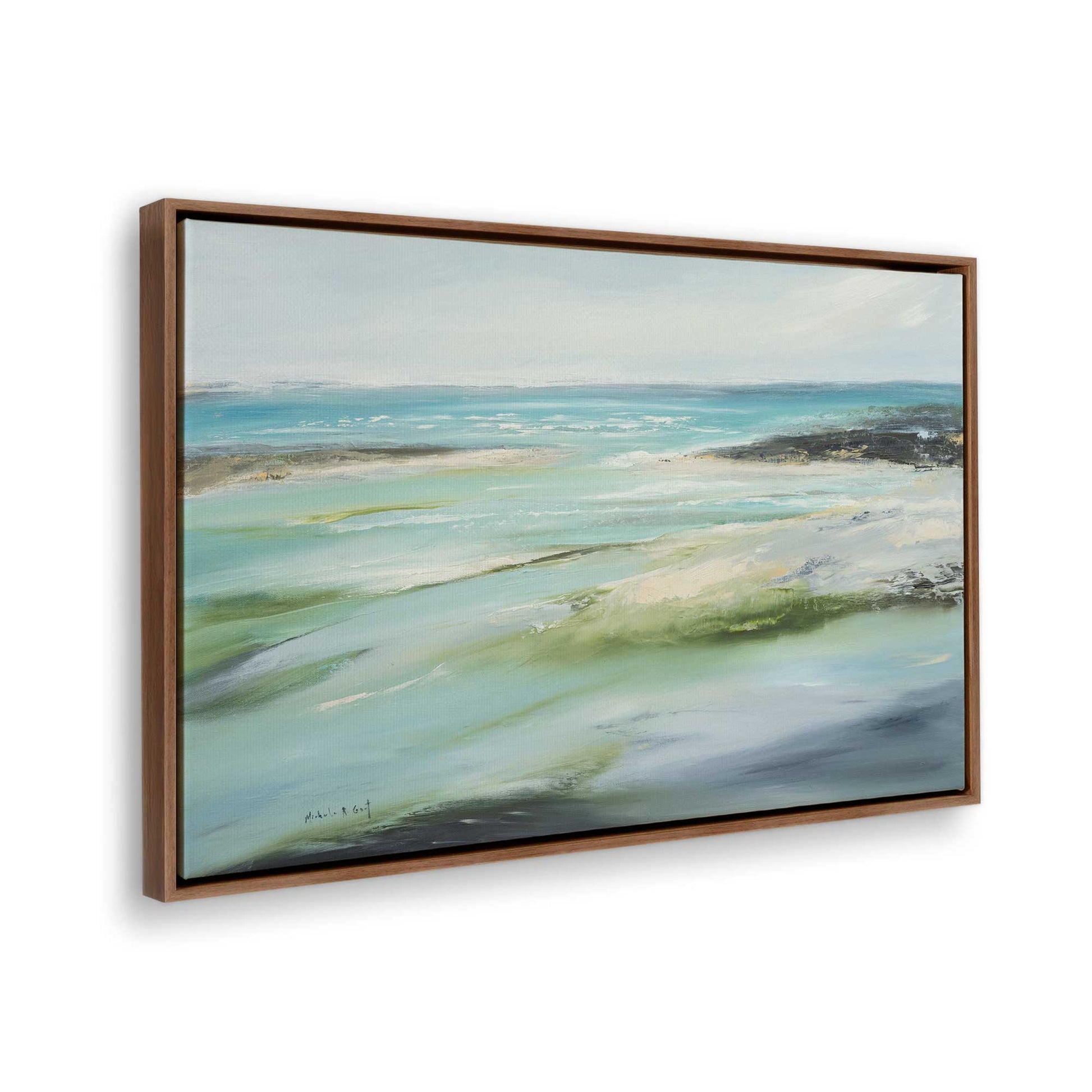 [Color:Walnut], Picture of the corner of the art