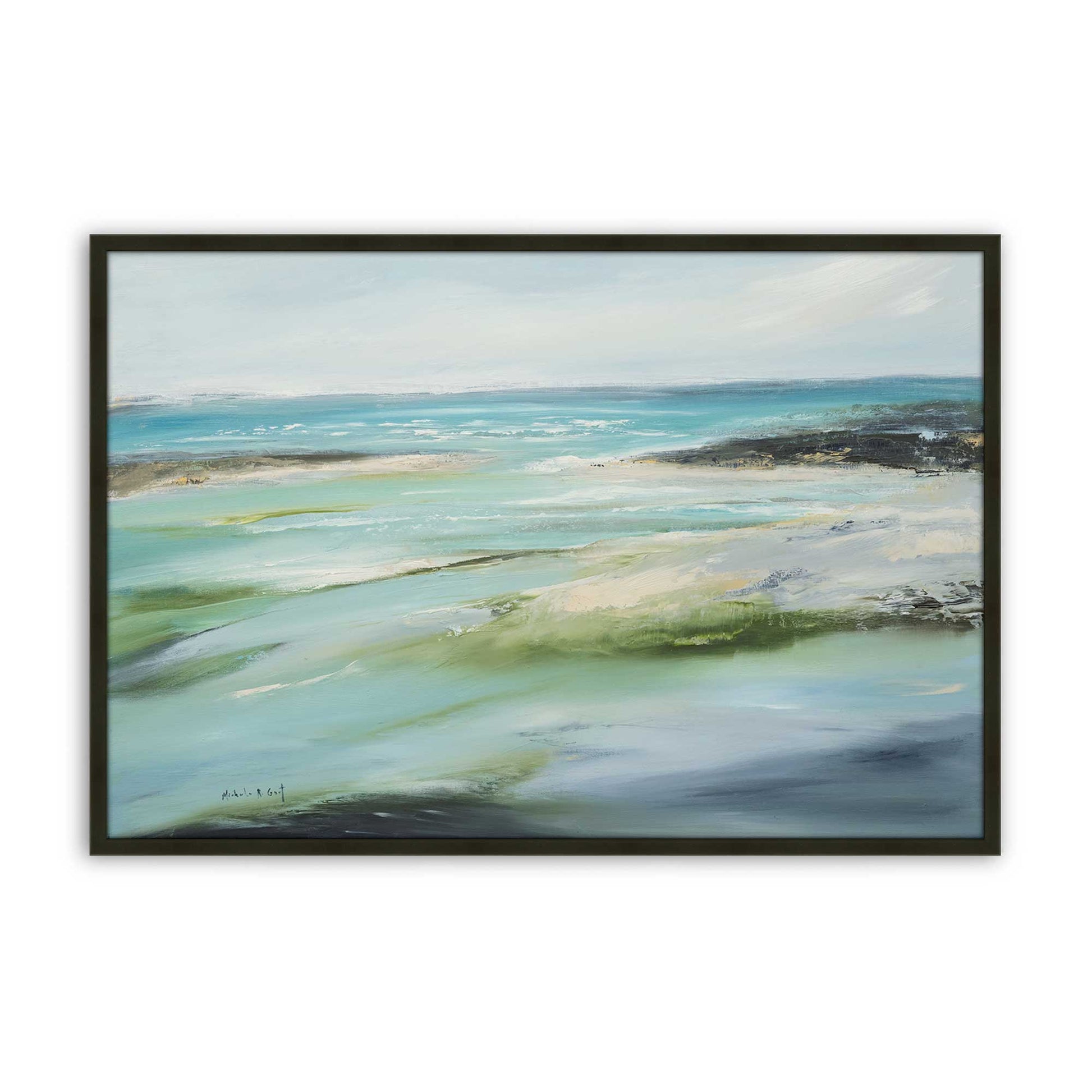 [Color:Satin Black], Picture of art in a Satin Black frame