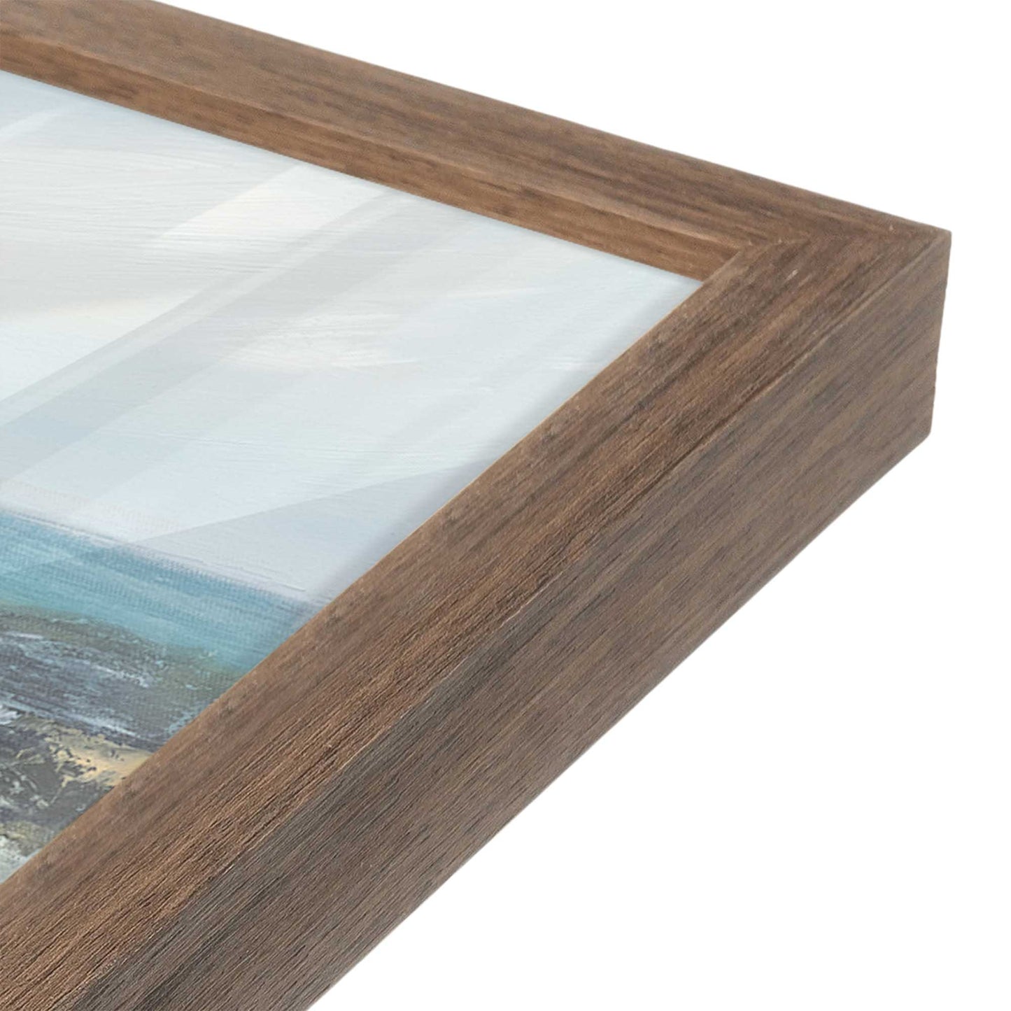 [Color:Walnut], Picture of art in a Walnut frame at an angle