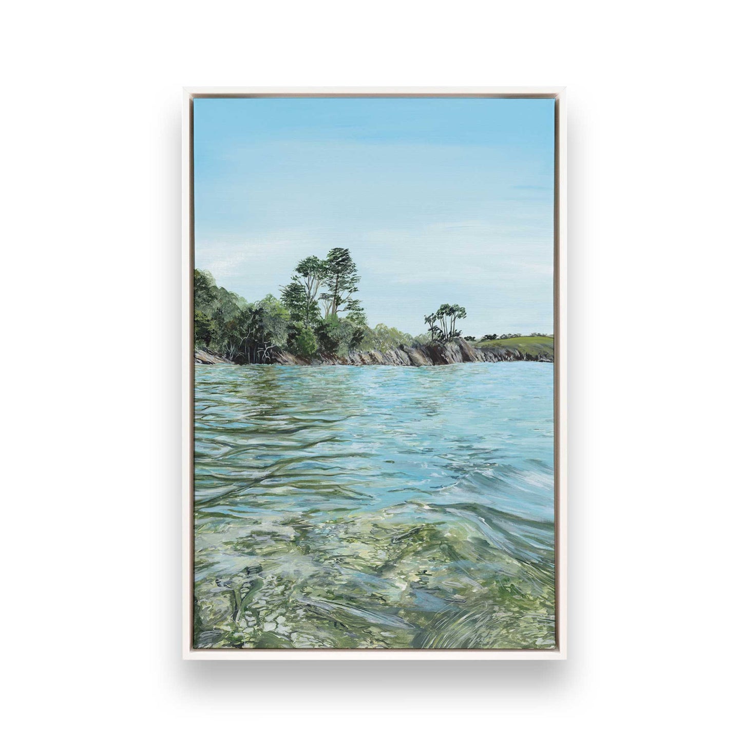 [Color:Opaque White], Picture of art in a White frame