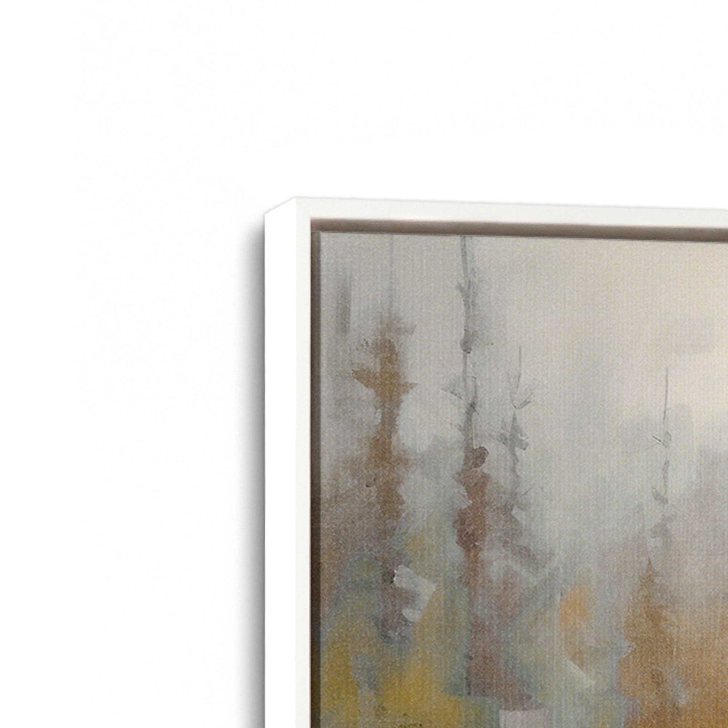 [Color:Opaque White], Picture of art in a White frame at an angle