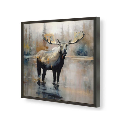 [Color:Satin Black], Picture of art in a Satin Black frame of the corner