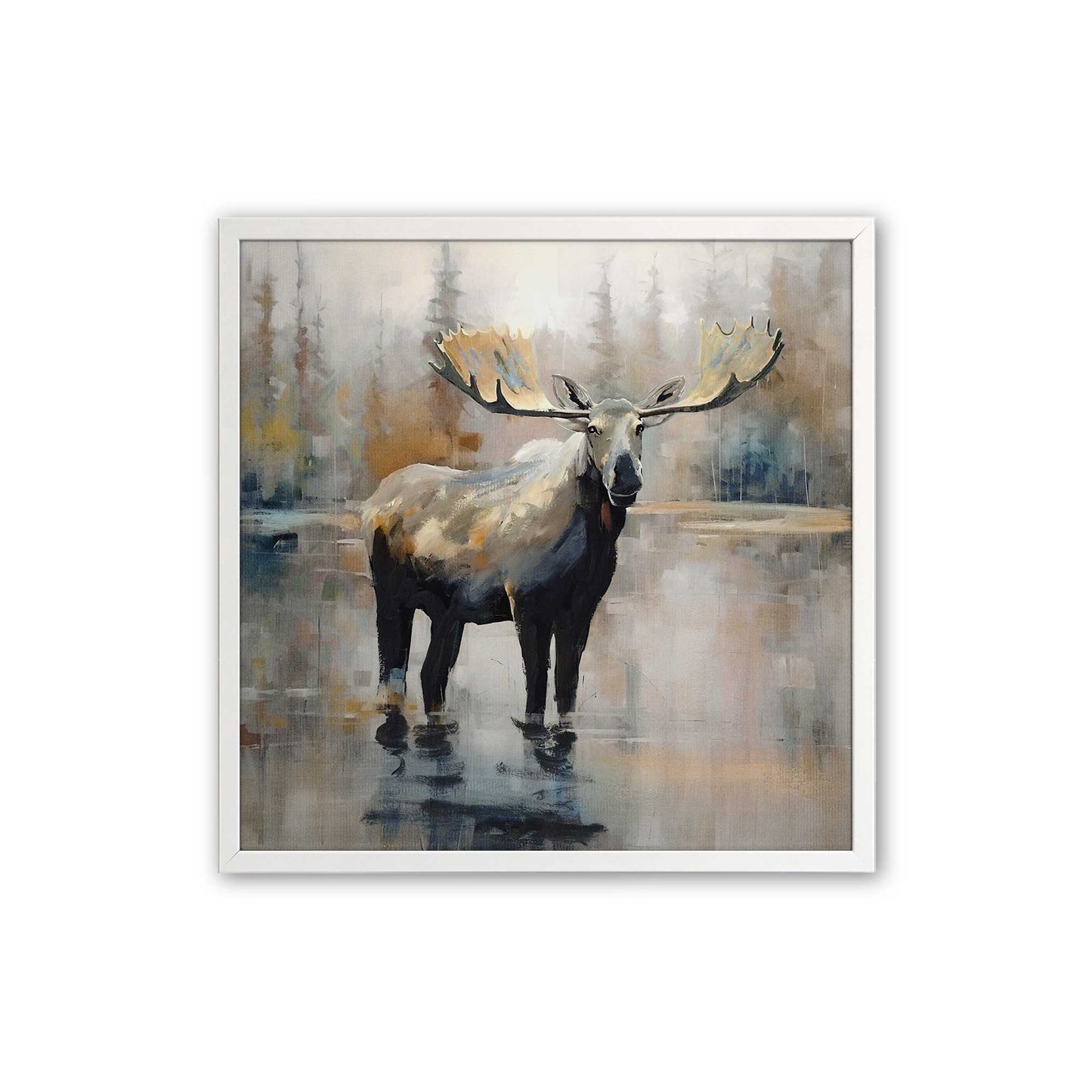 [Color:Opaque White], Picture of art in a Opaque White frame