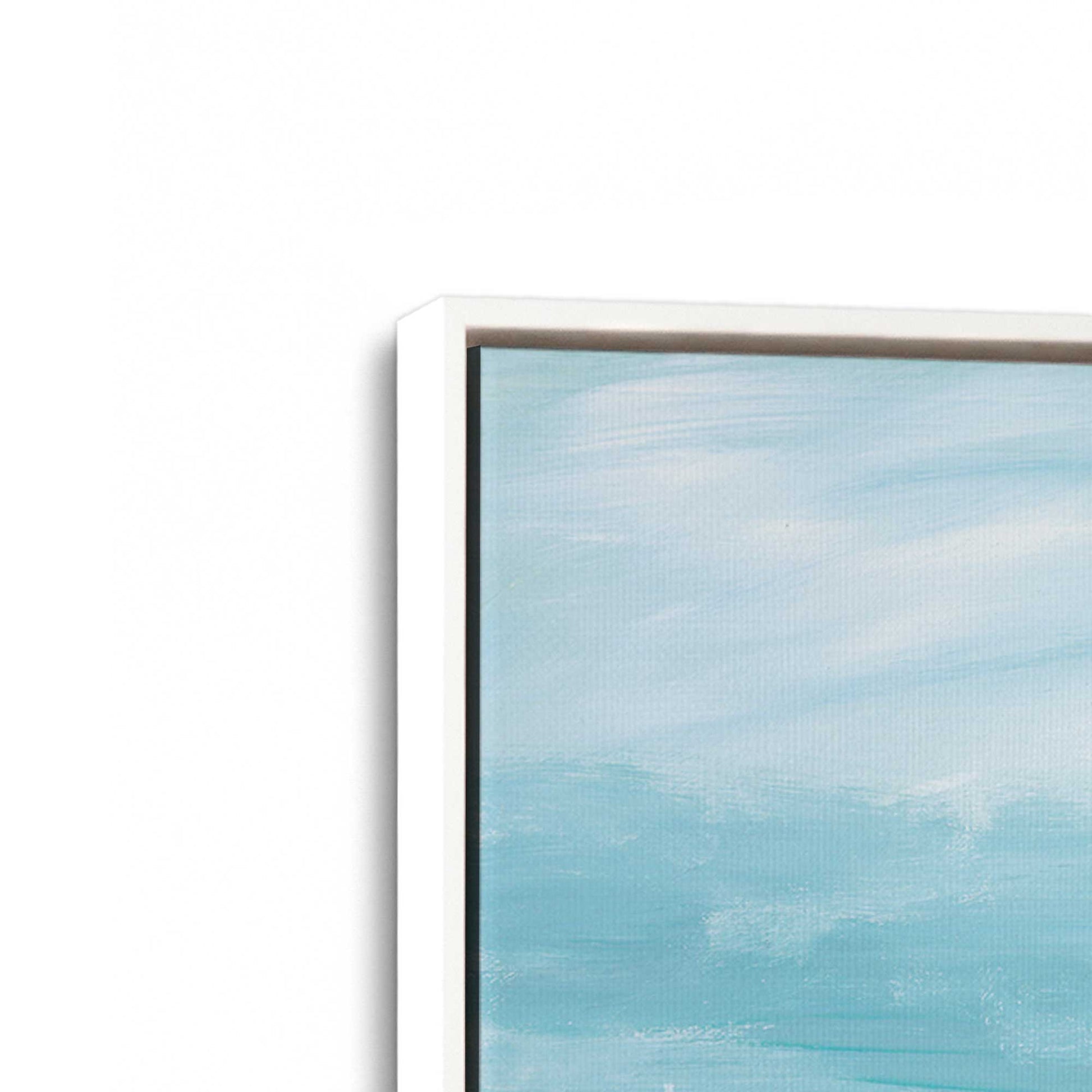 [Color:Opaque White], Picture of art in a White frame at an angle