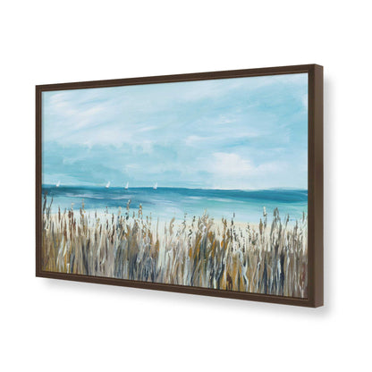 [Color:Brown], Picture of art in a Brown frame of the corner