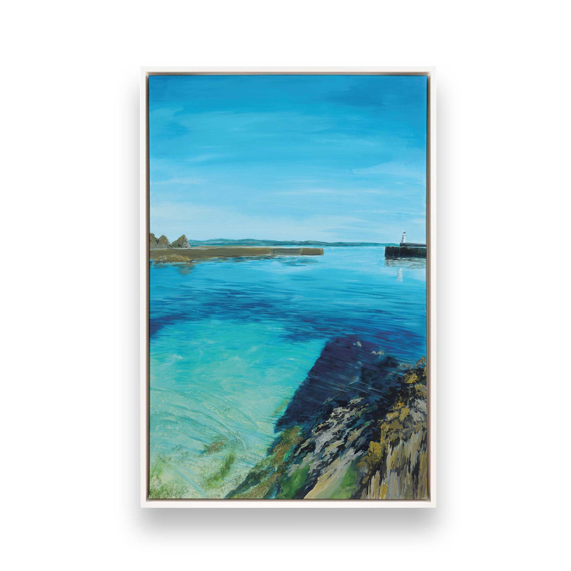 [Color:Opaque White], Picture of art in a White frame