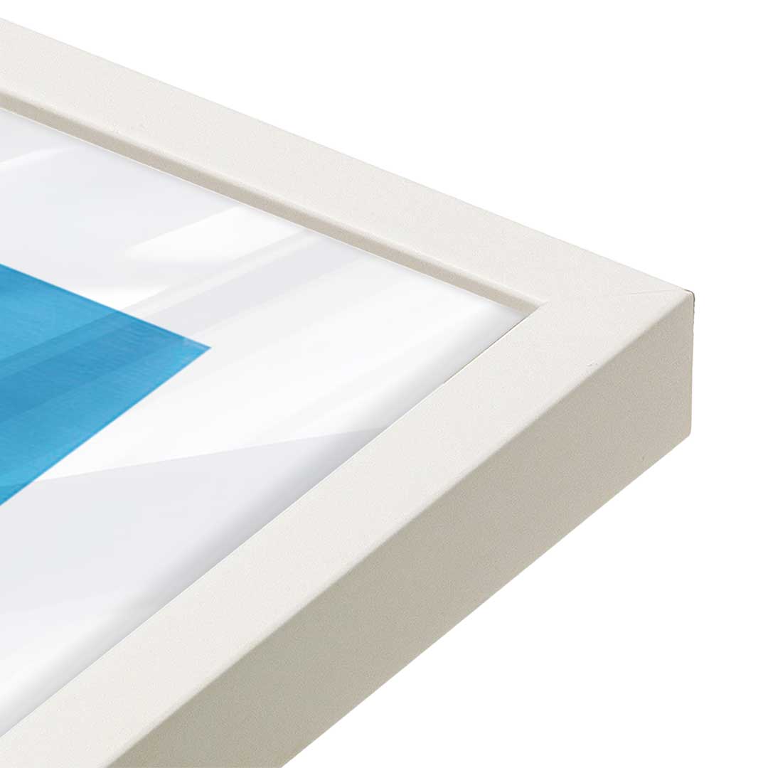 [Color:Opaque White], Picture of art in a Opaque White frame at an angle
